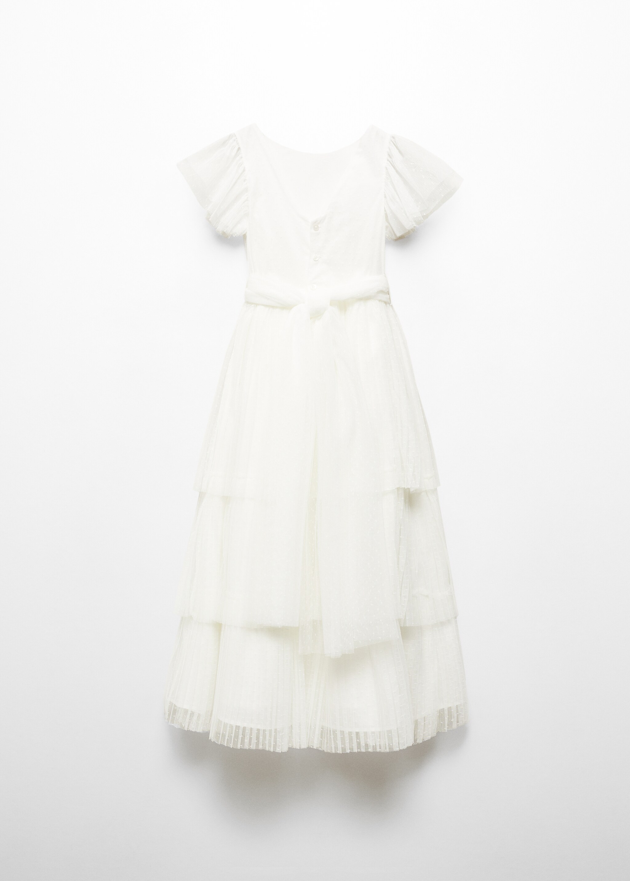Ruffled tulle dress - Reverse of the article