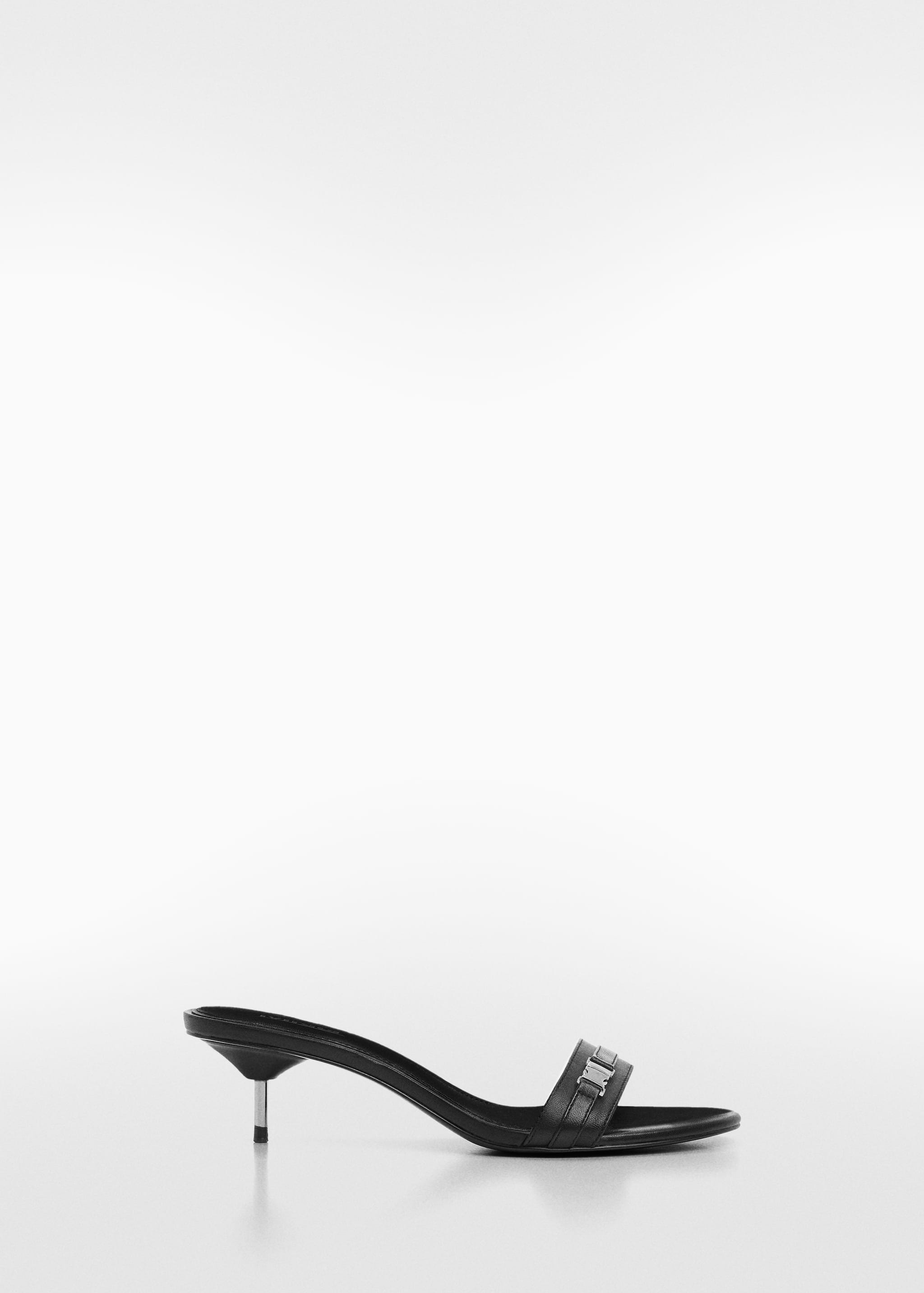 Leather sandals with metallic heel - Article without model