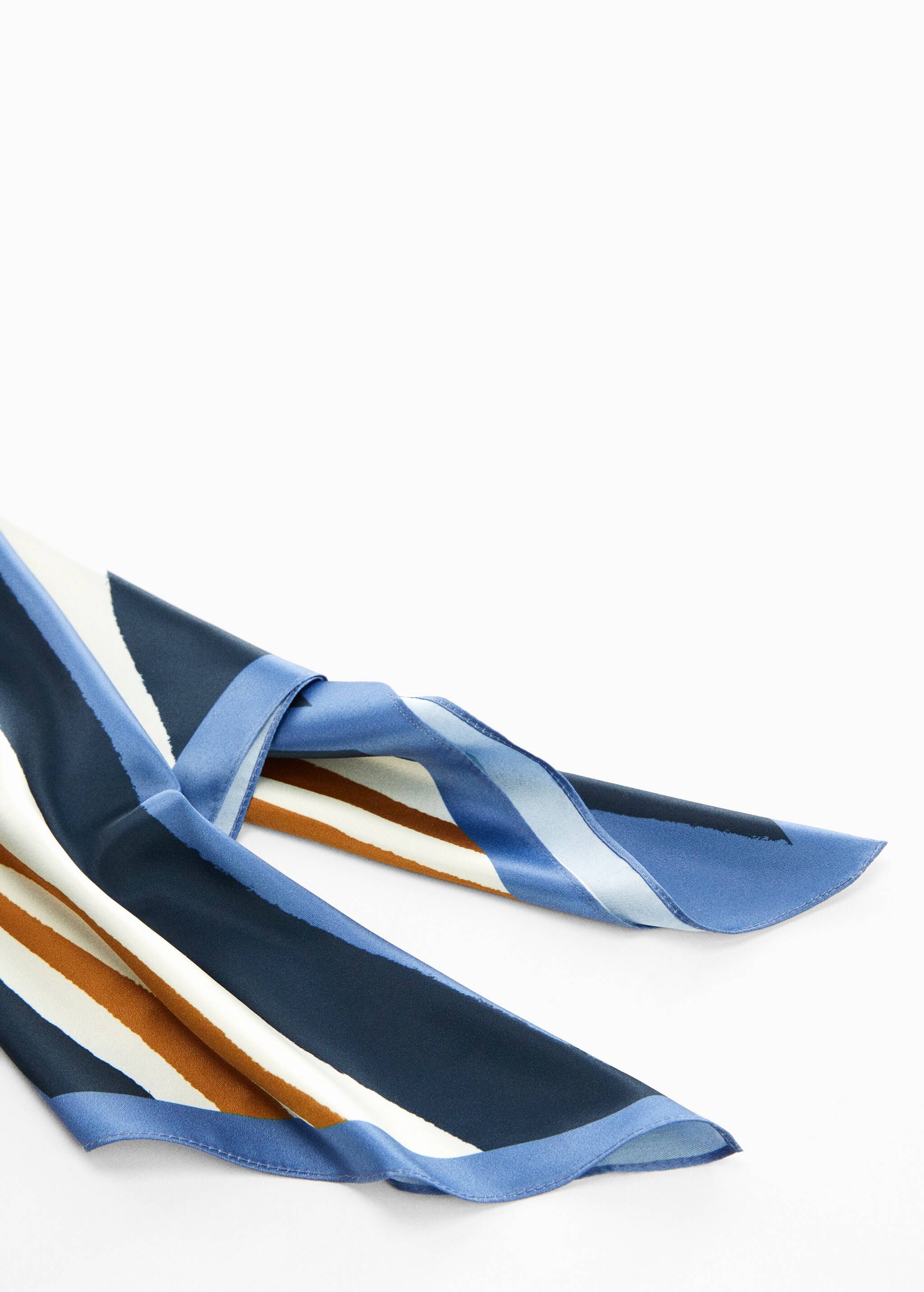 Striped printed scarf - Medium plane