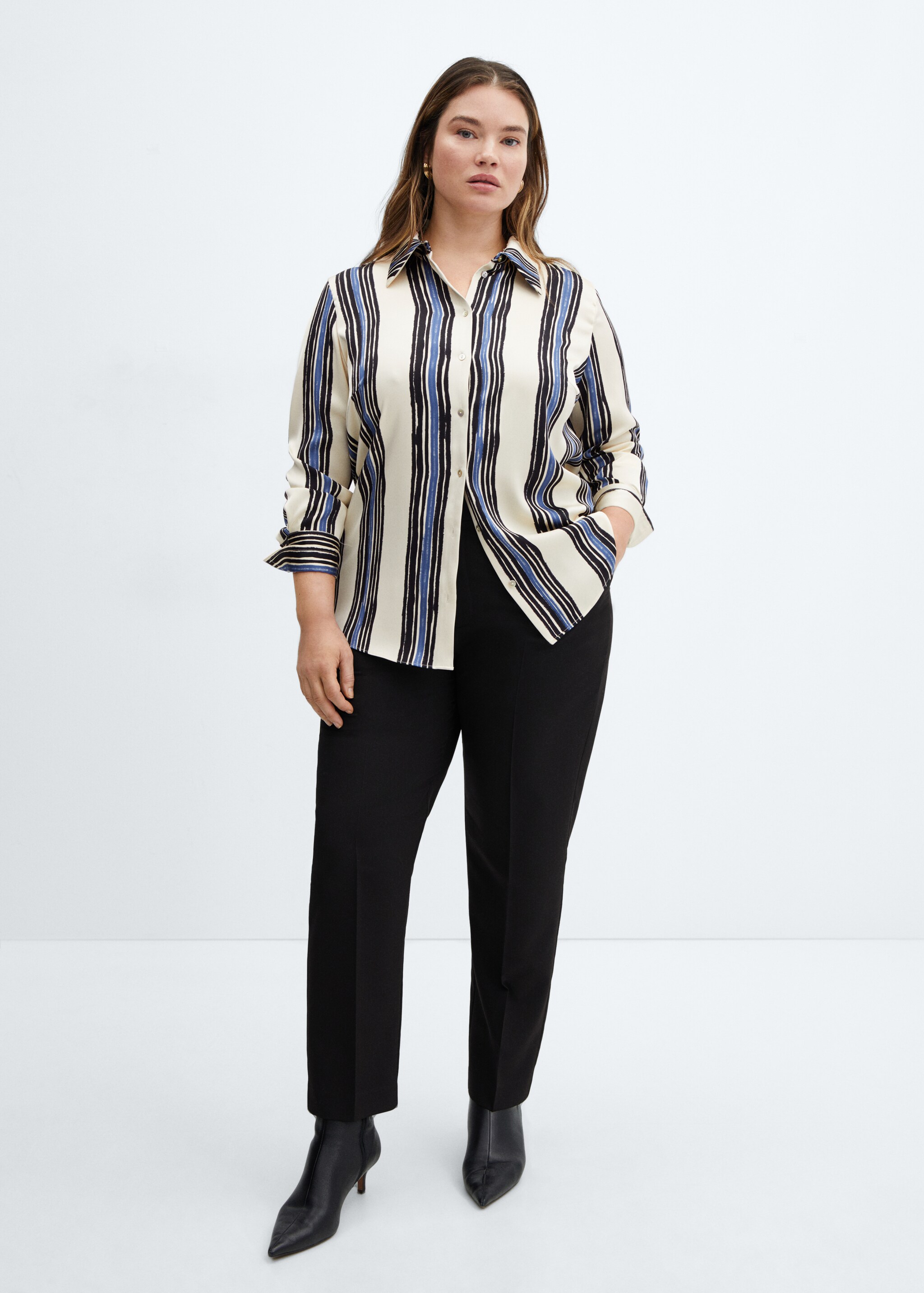 Satin striped shirt - Details of the article 3
