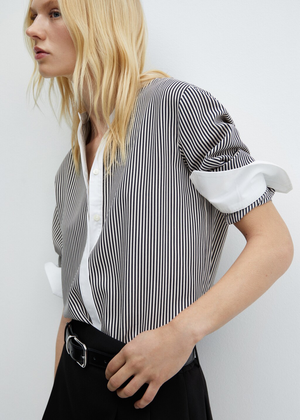 Camisa rayas contraste