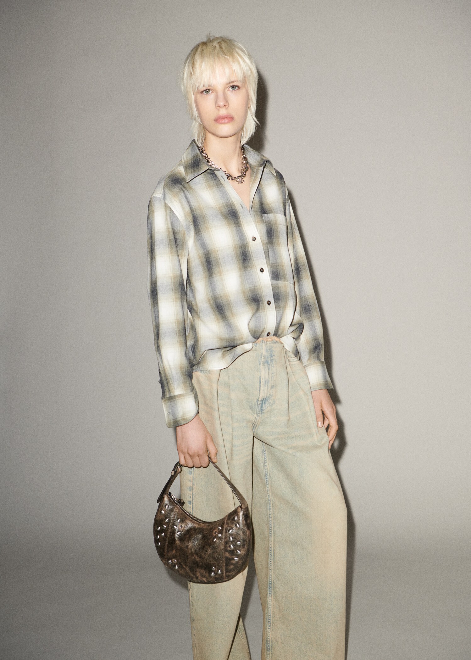 Check cotton shirt - Details of the article 7