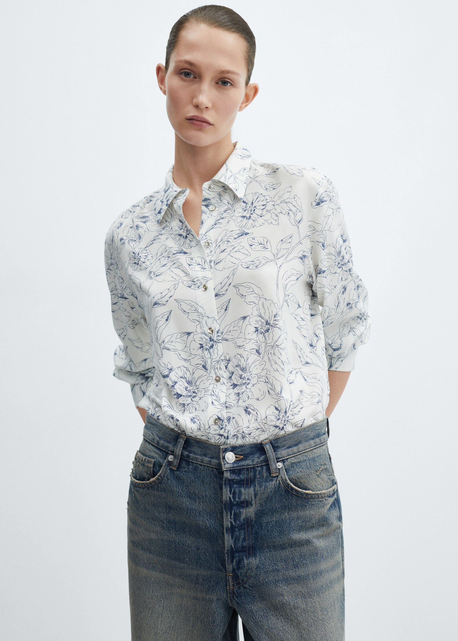 Buttoned printed shirt - Medium plane