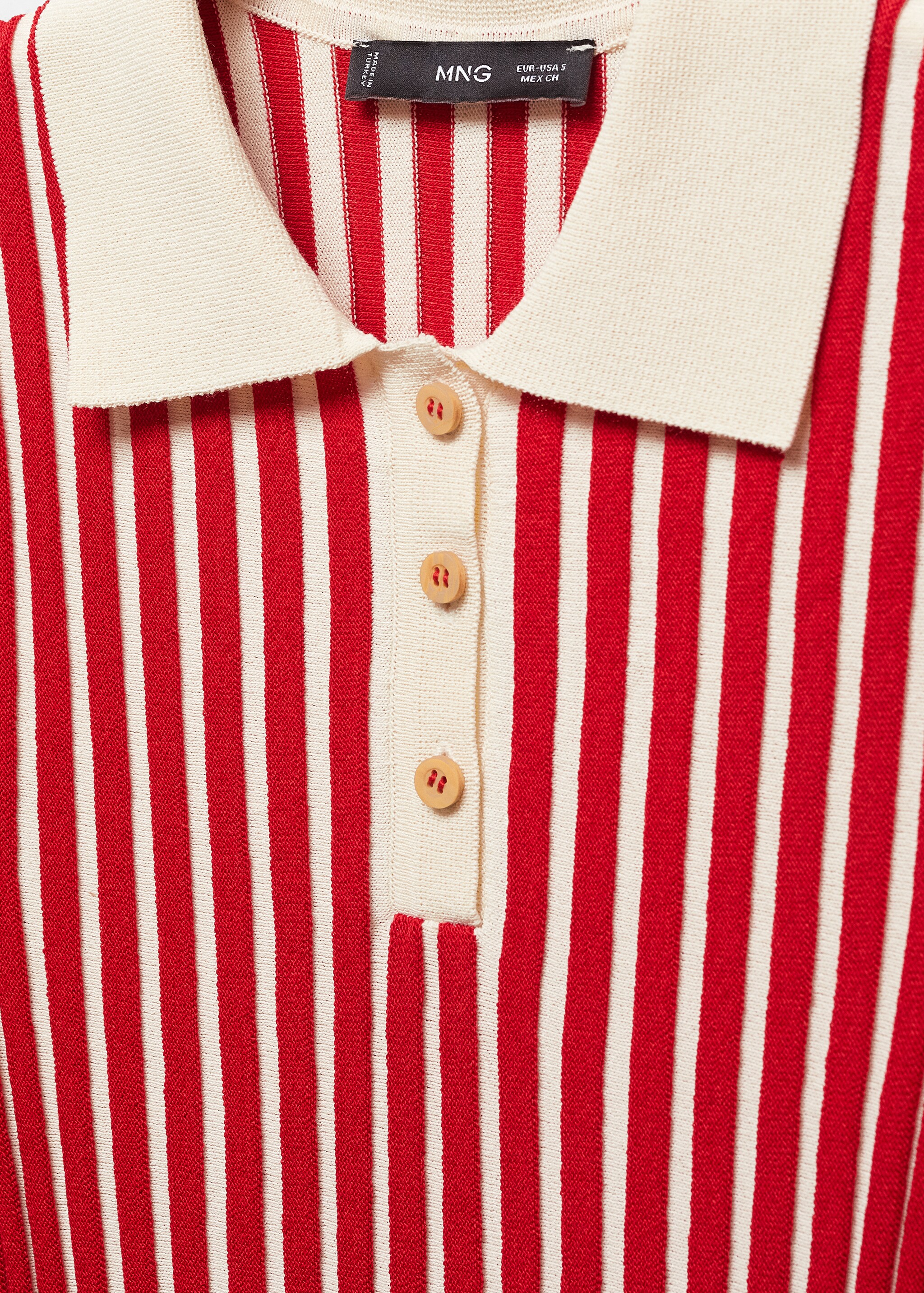 Striped polo-neck sweater - Details of the article 8