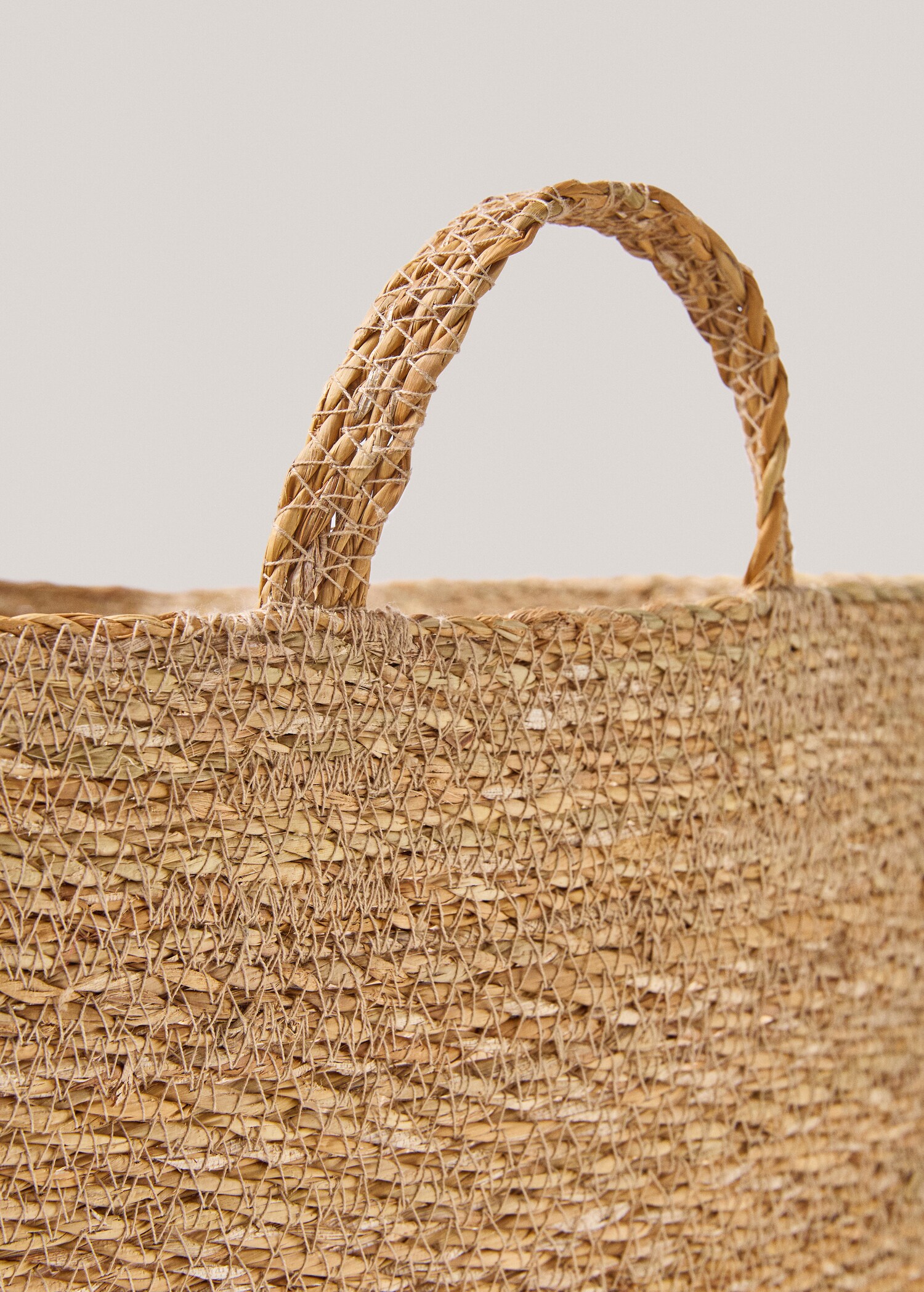 Natural fibre rectangular basket 35x49cm - Details of the article 1