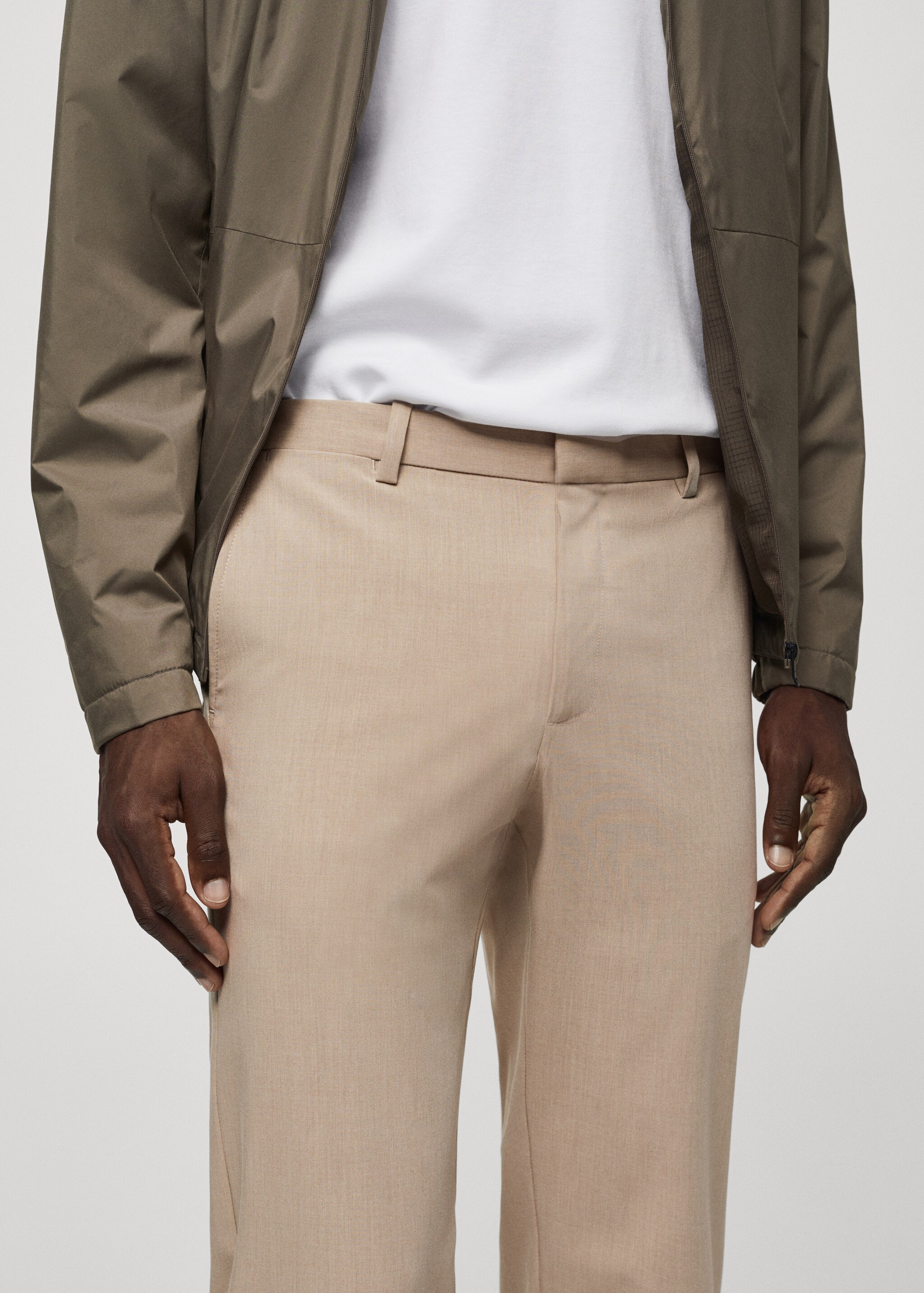 Slim fit stretch trousers - Details of the article 1