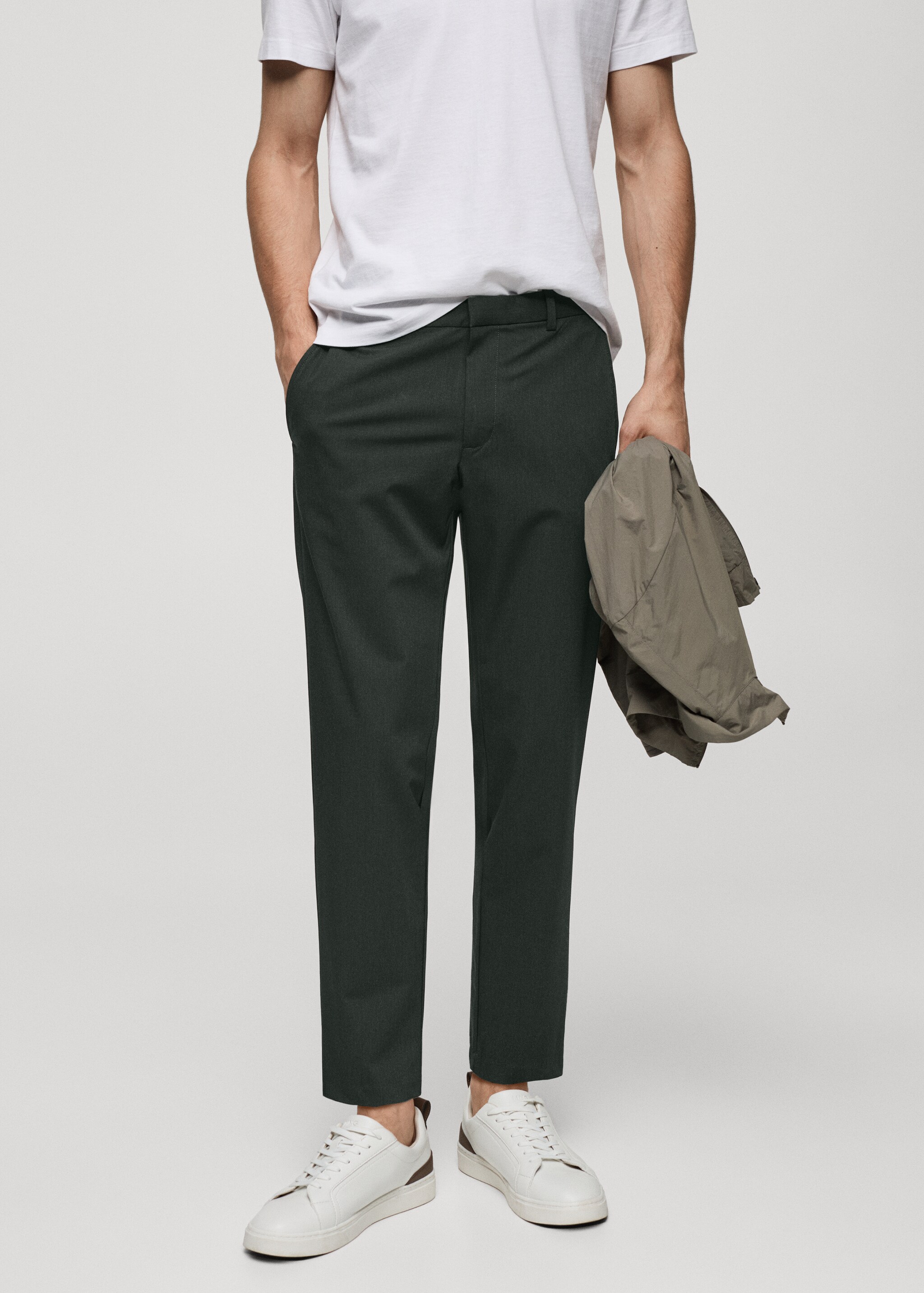 Slim fit stretch trousers - Medium plane