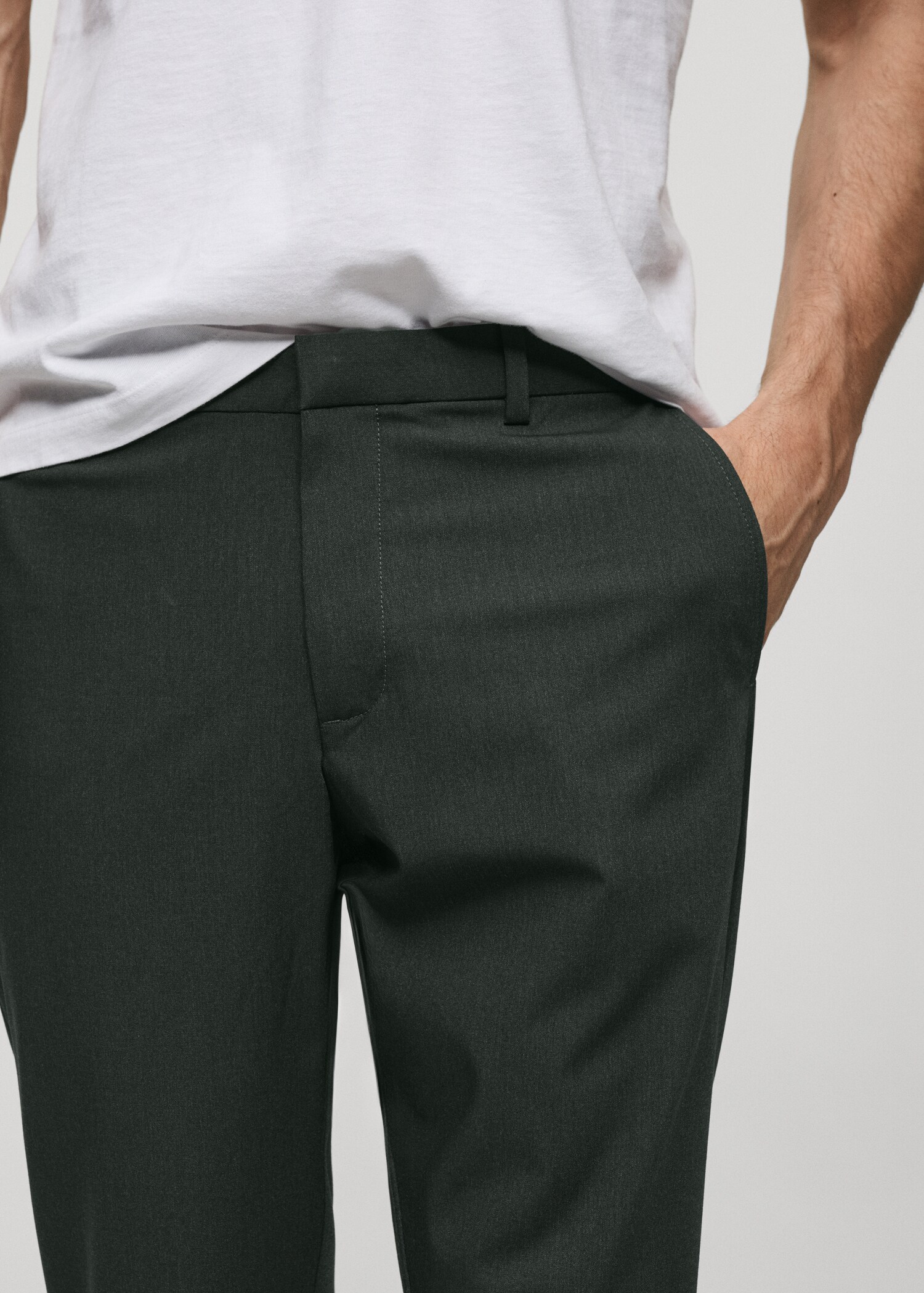 Slim fit stretch trousers - Details of the article 1