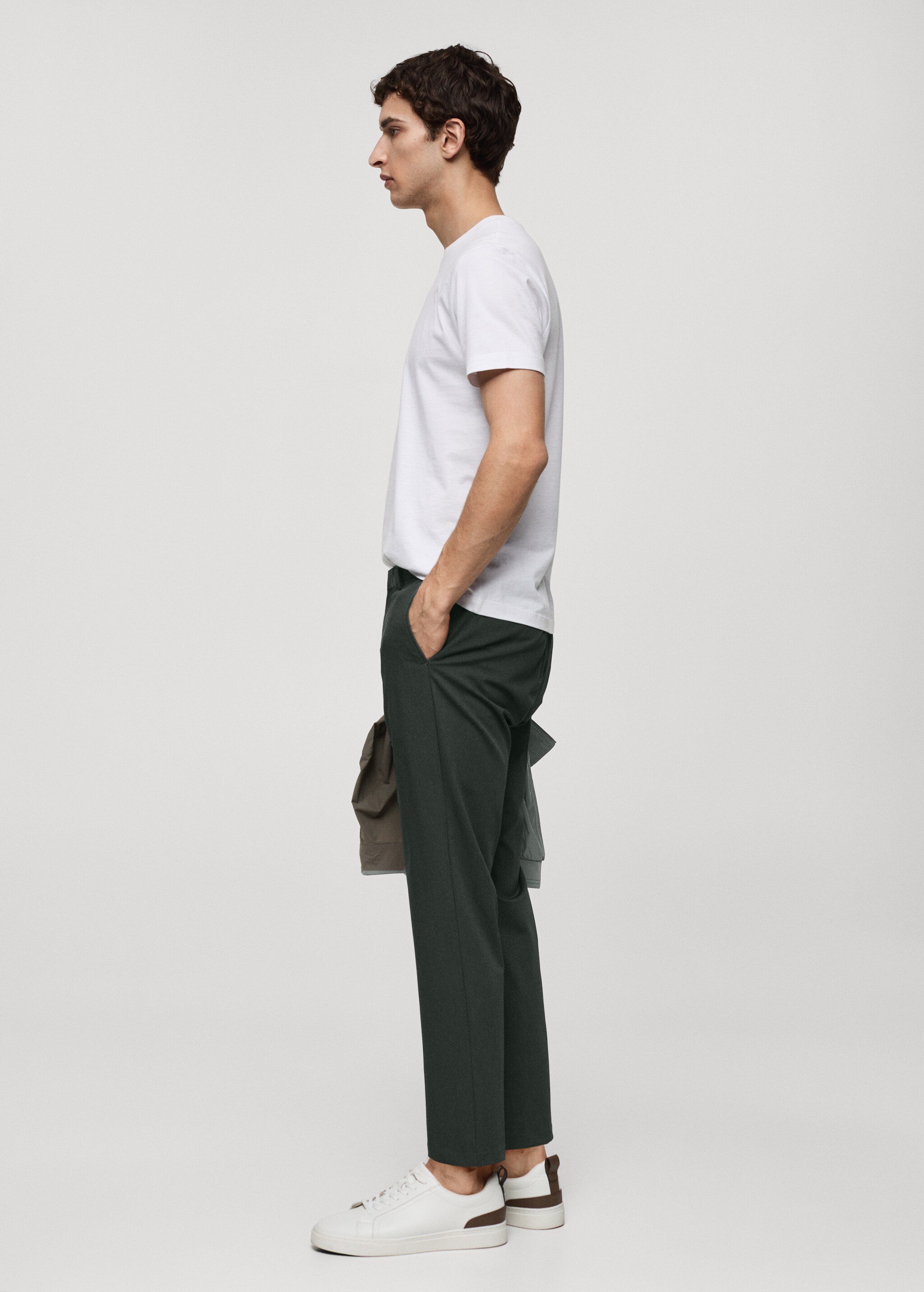 Slim fit stretch trousers - Details of the article 2