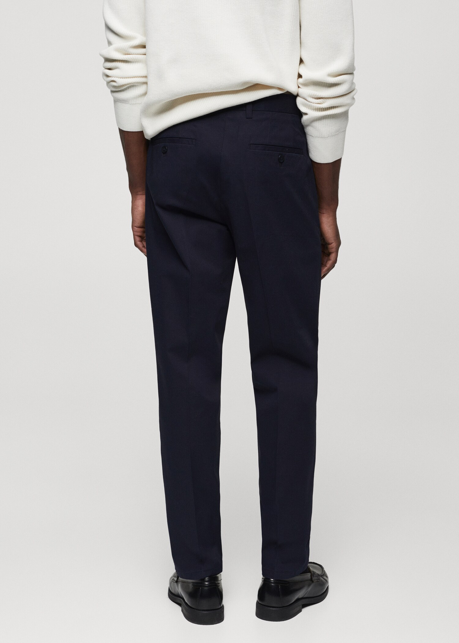 Regular-fit cotton trousers - Reverse of the article