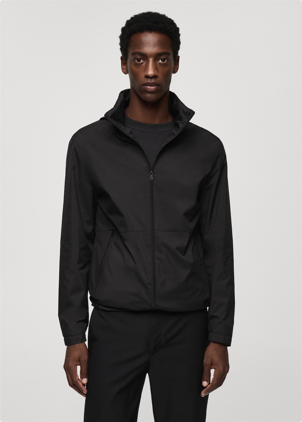 Water repellent jacket with zip Men MANGO Cyprus Euros