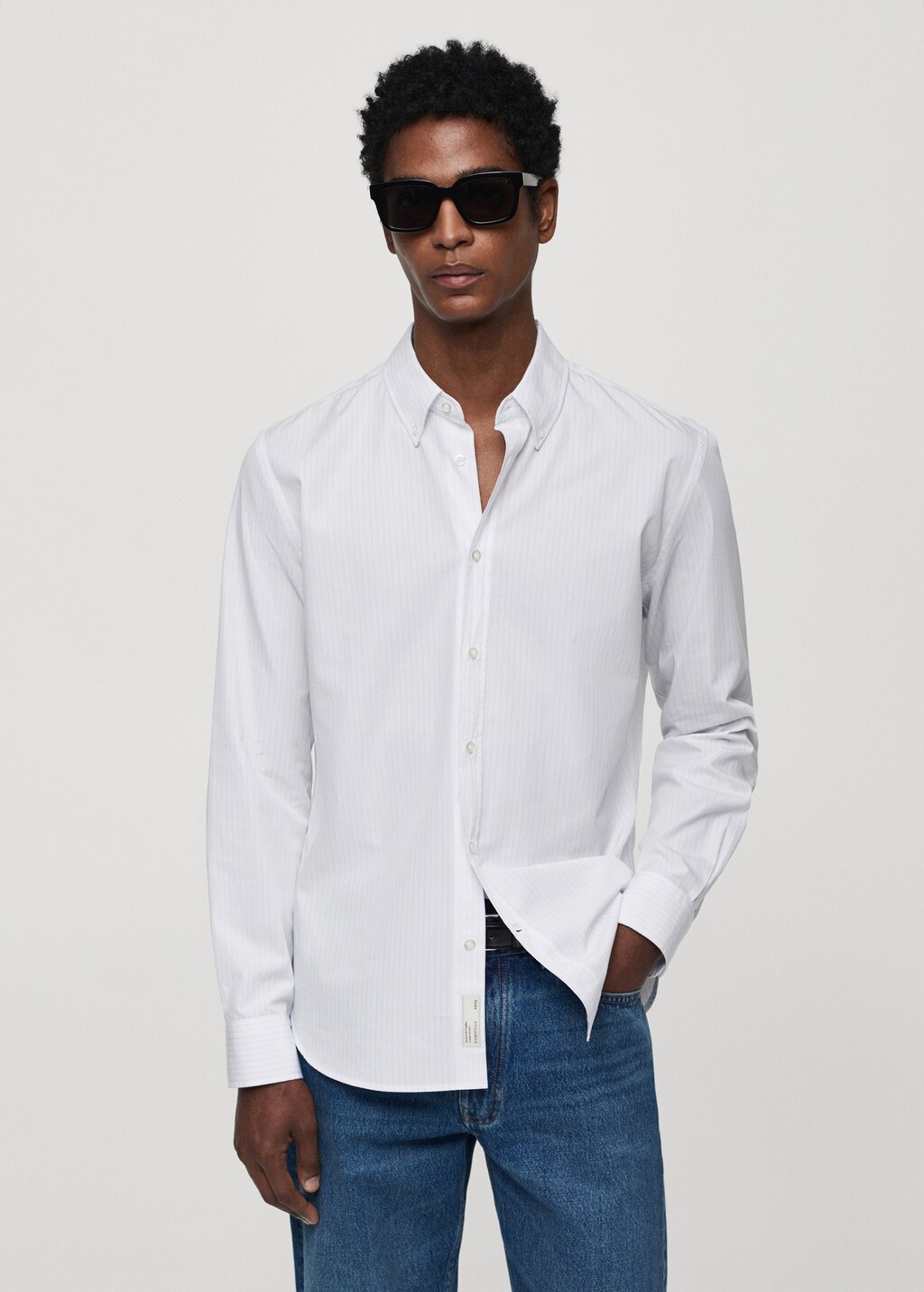 Chemise regular fit coton rayures Homme MANGO Nouvelle Caledonie