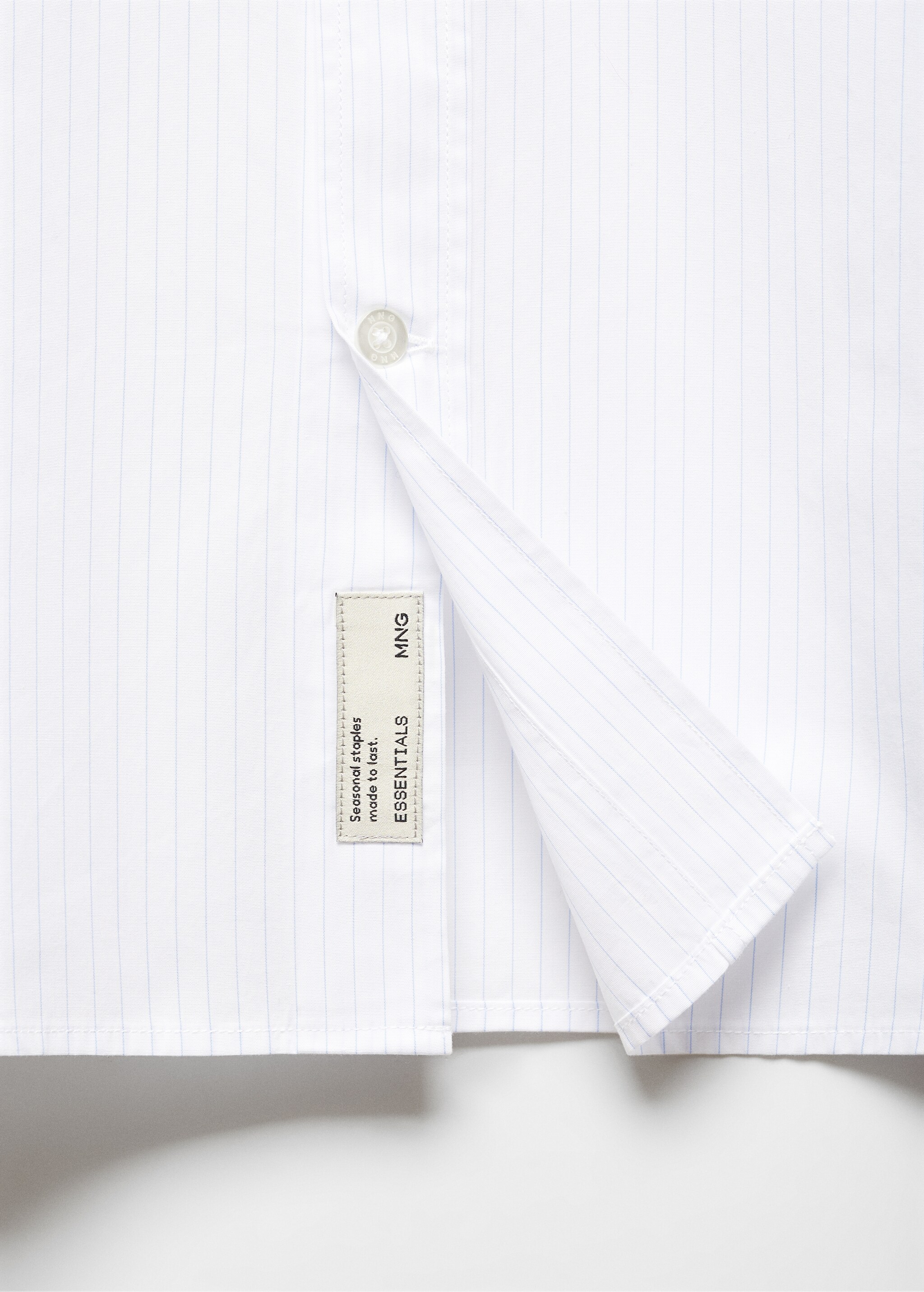 قميص قطني مقلم بمقاس عادي - تفاصيل المنتج 8