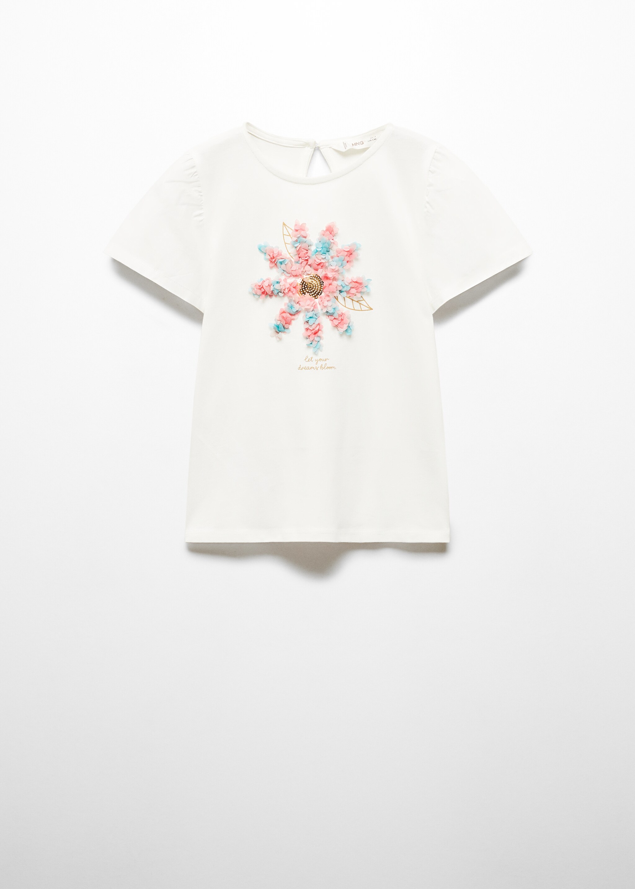 Camiseta flores relieve - Artículo sin modelo