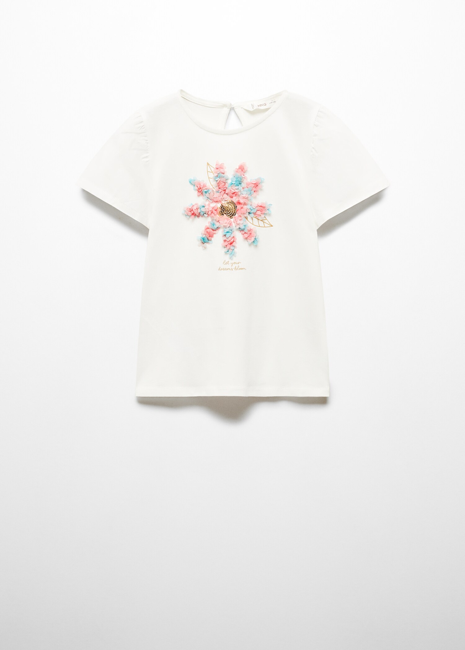 Camiseta flores relieve - Artículo sin modelo