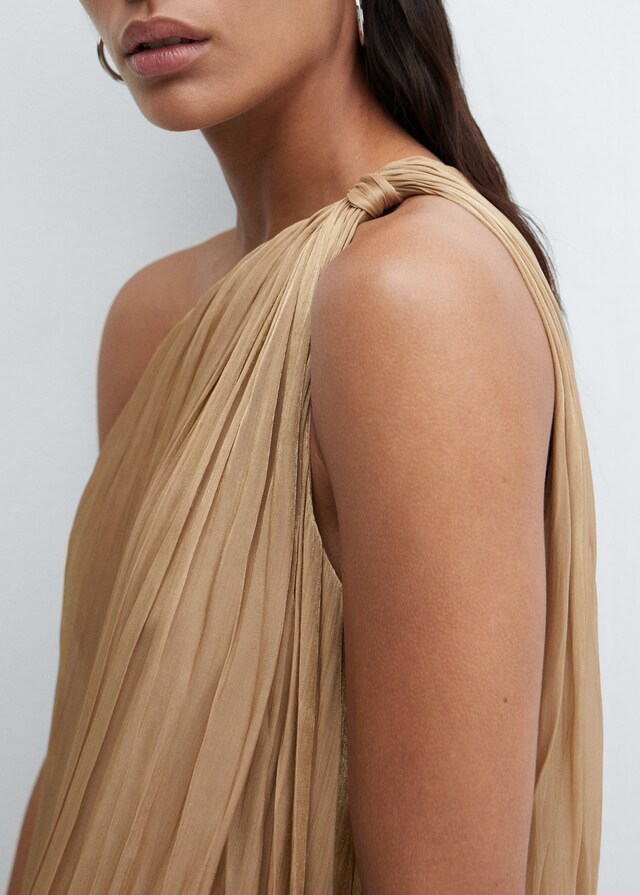 Asymmetrical Chic Panel Pleated Dress main image 0