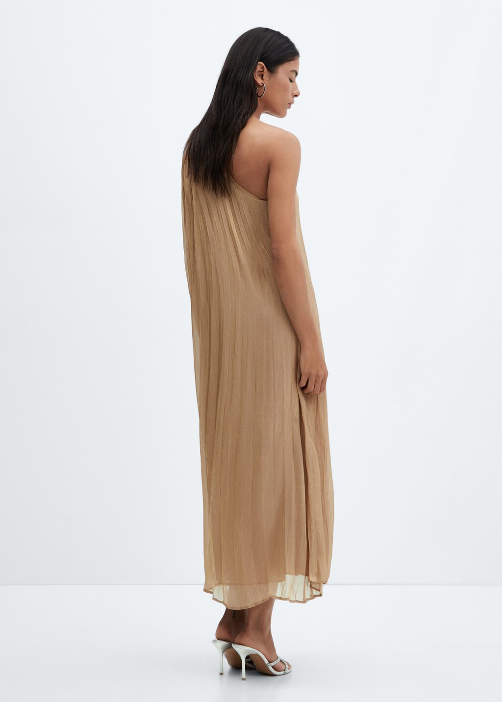 Asymmetrical pleated dress - Women | MANGO Montenegro