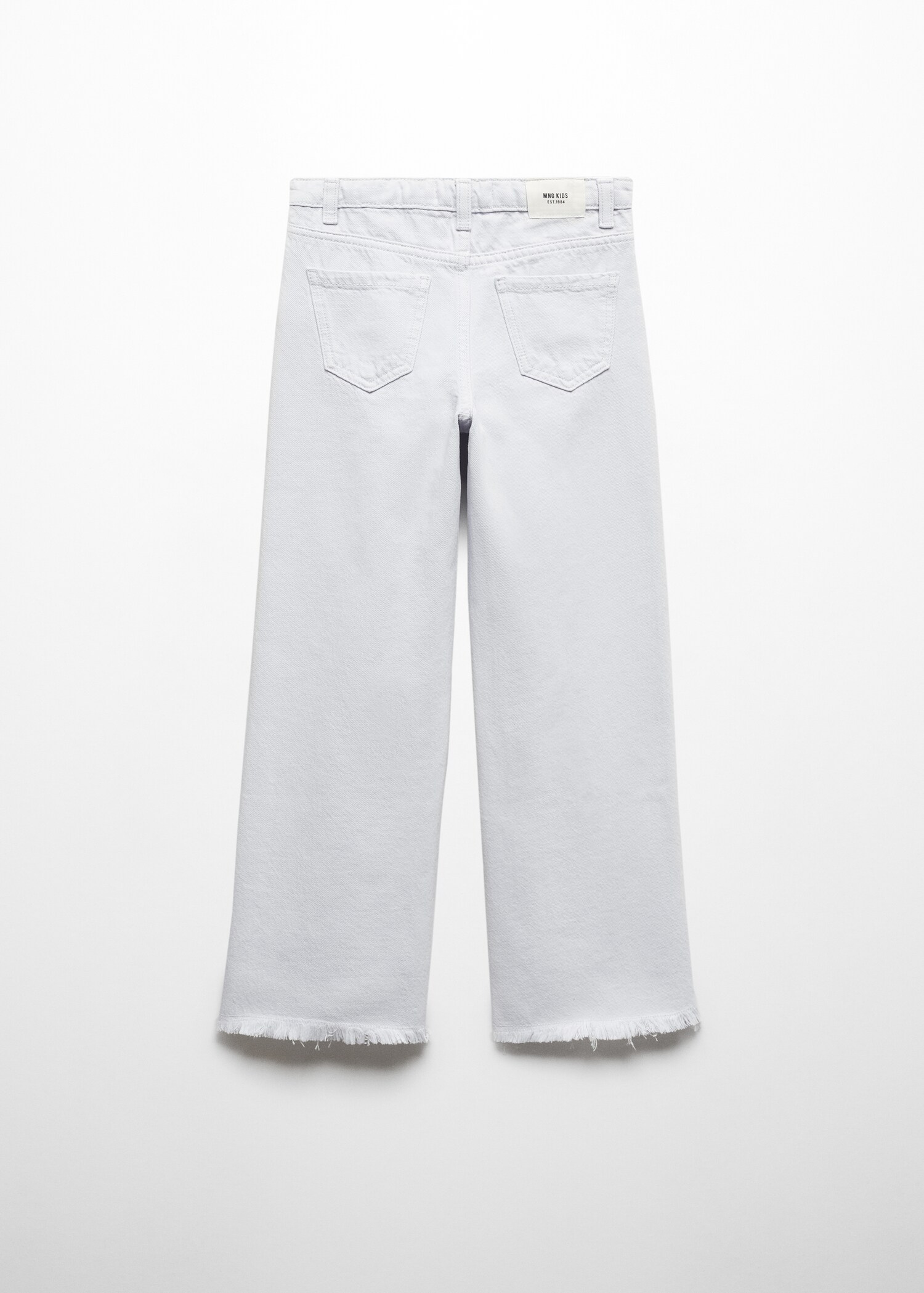 Wideleg low frayed hem jeans - Reverse of the article