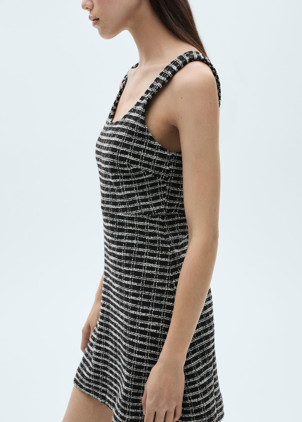 Check tweed dress
