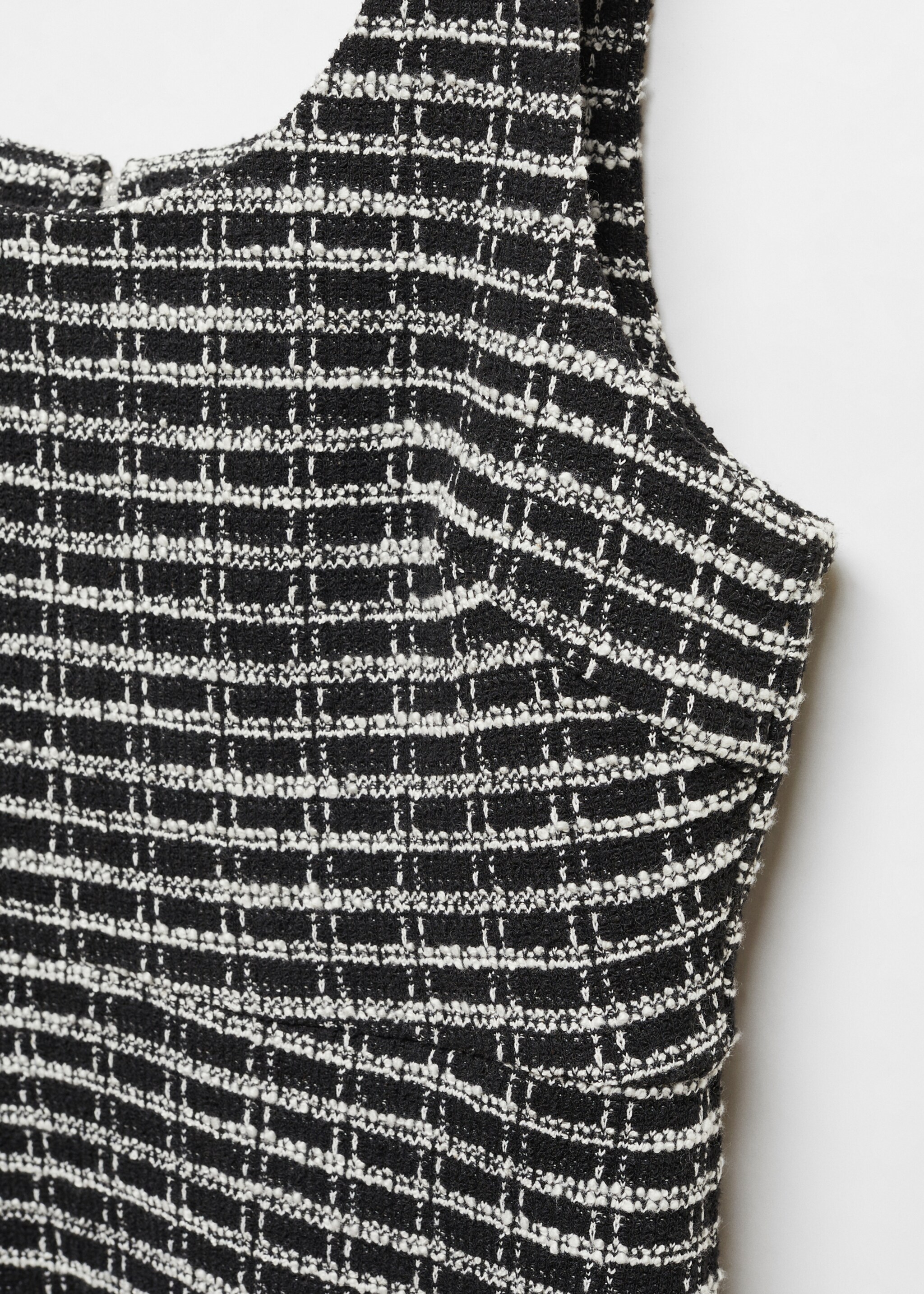 Check tweed dress - Details of the article 8, Black. Ref: 67034791-00.