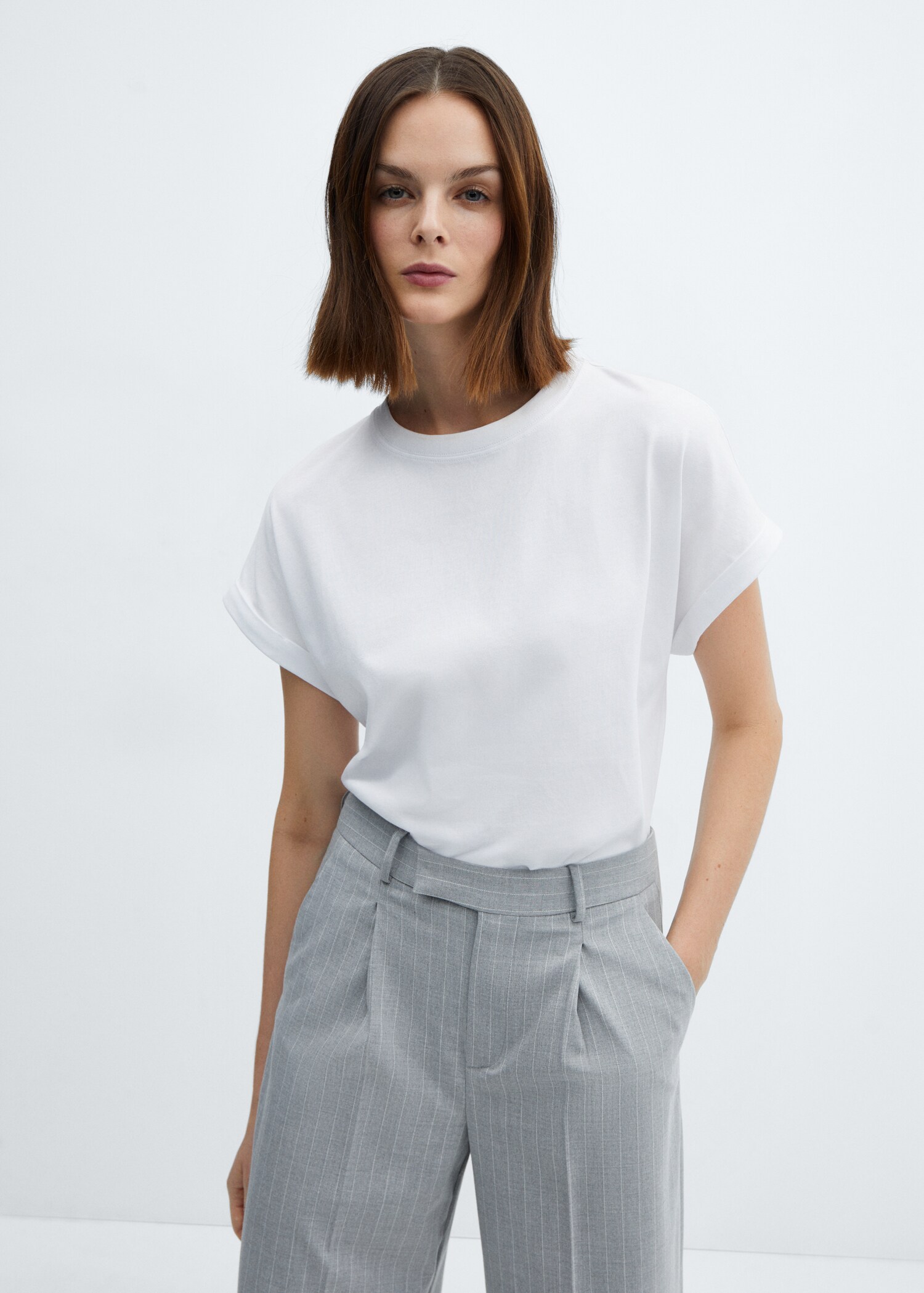 Short-sleeved cotton t-shirt - Medium plane
