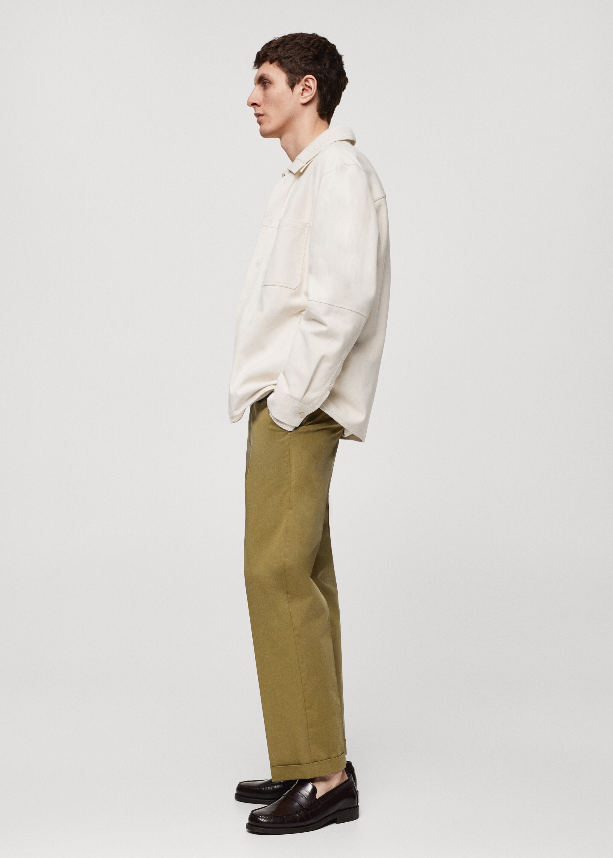 Straight fit cotton pants back - Details of the article 2