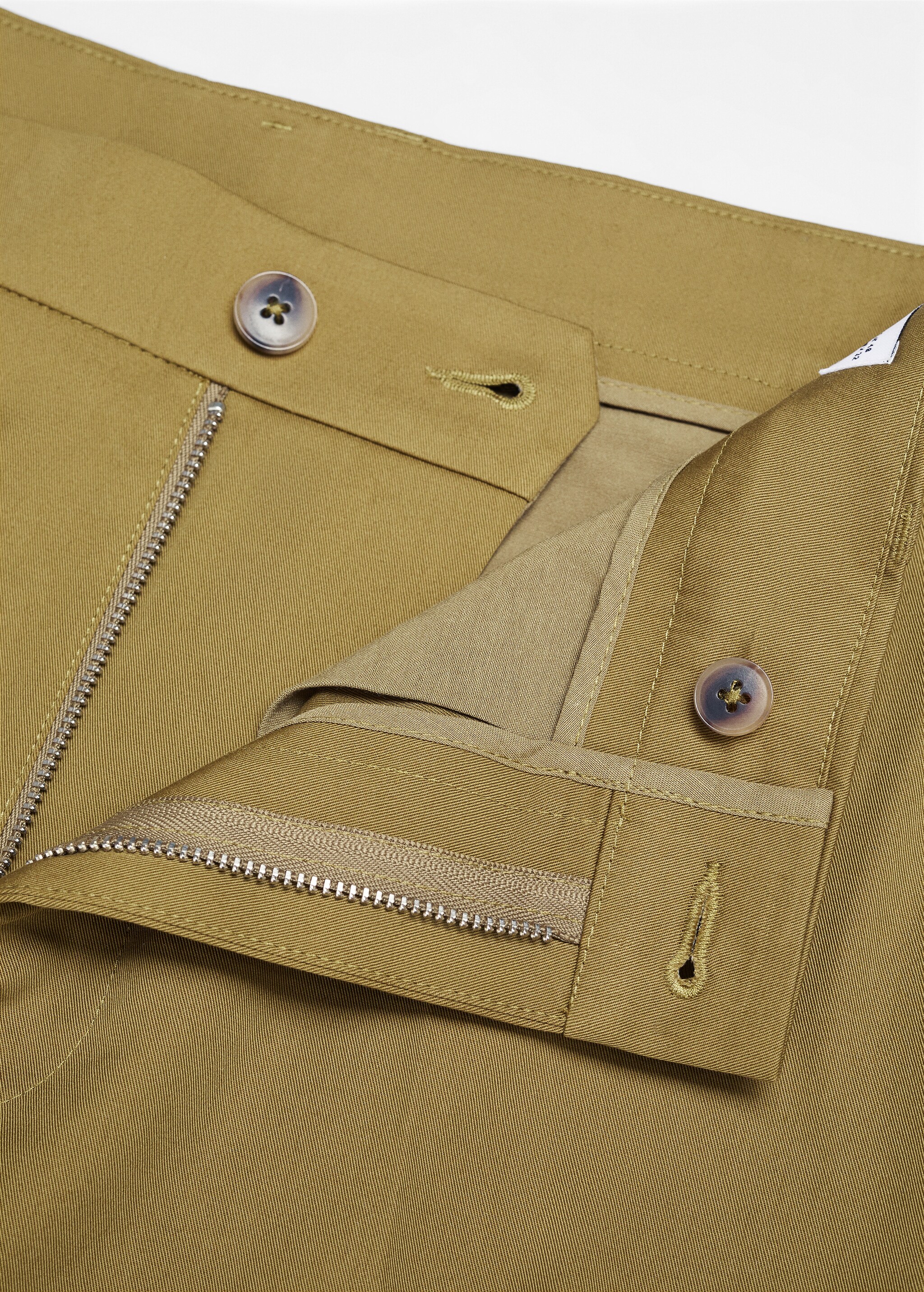 Straight fit cotton pants back - Details of the article 8