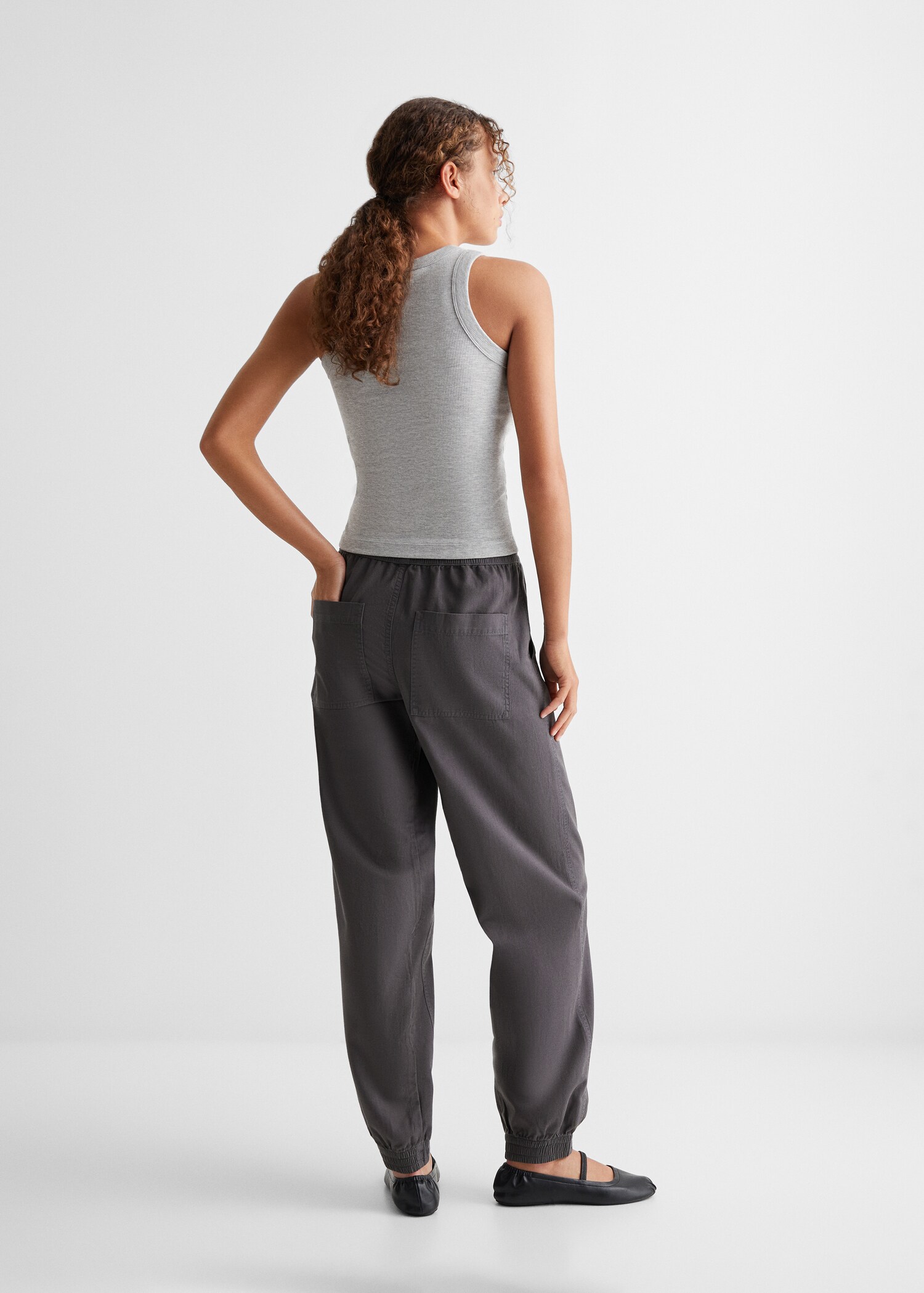 Cotton jogger-style trousers - Reverse of the article