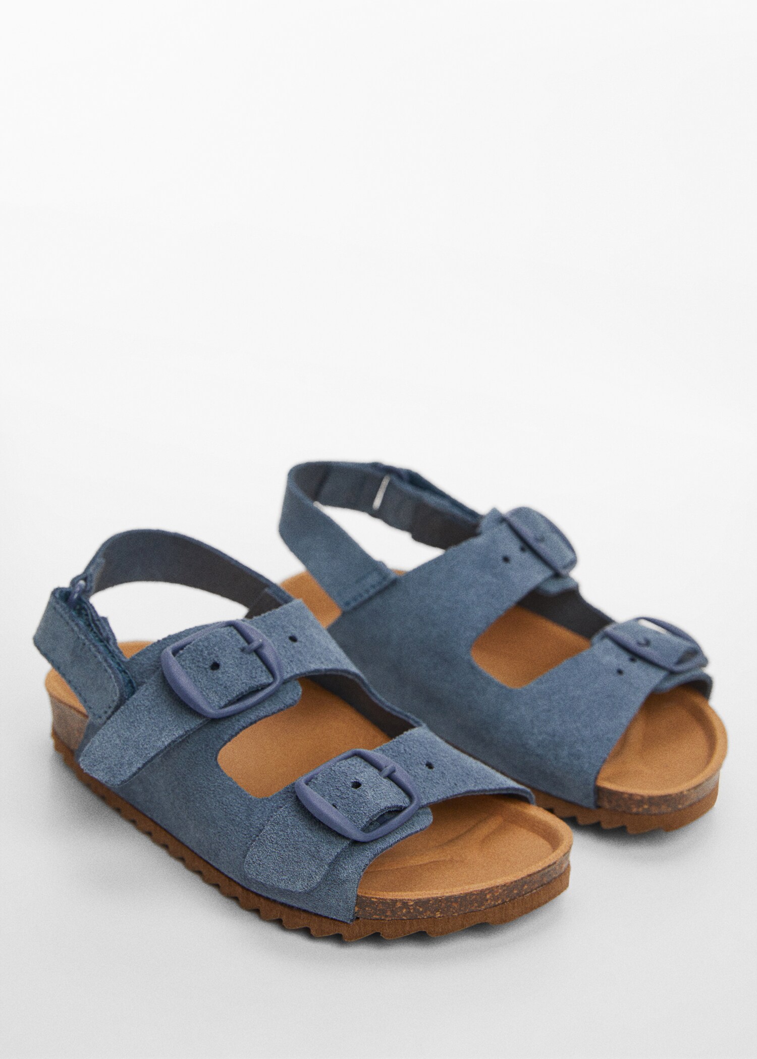 Buckle leather sandals - Medium plane