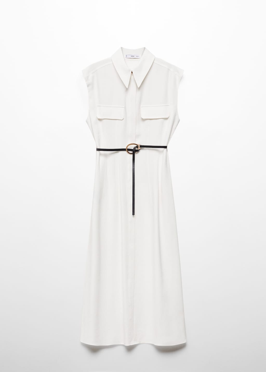 ミストレアス Belt Set Houndstooth shirt Dress Kiton - Black Silk Belted Maxi Shirt Dress | Mitchell Stores