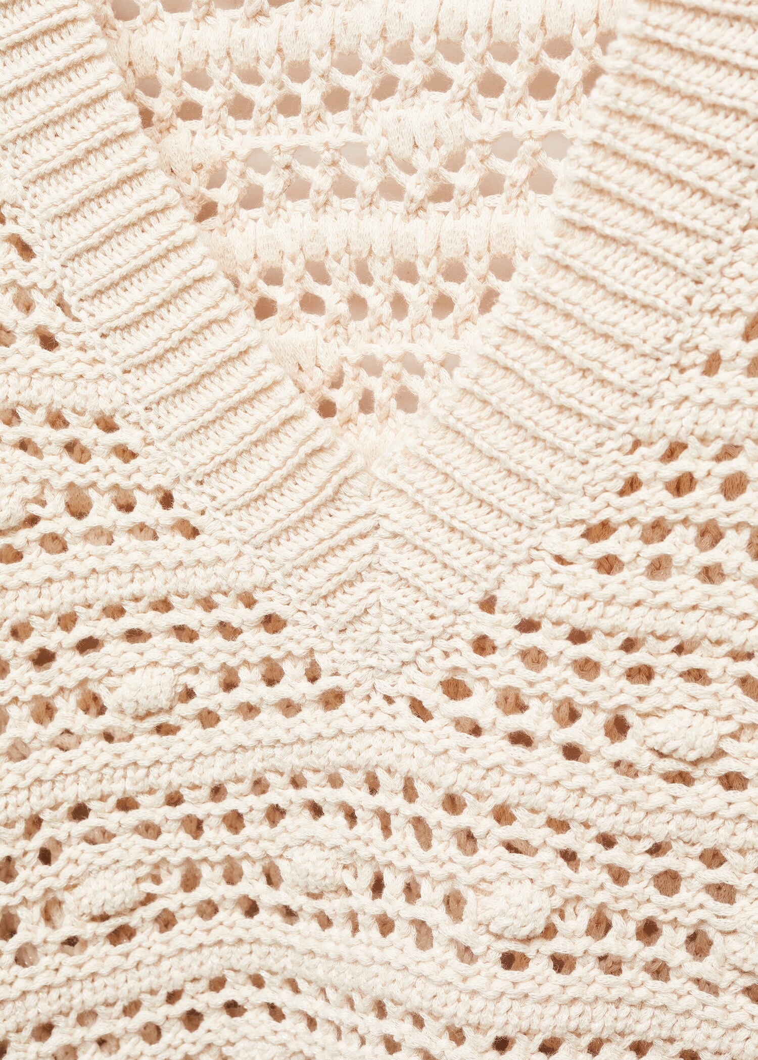 V-neck openwork knitted sweater - Details of the article 8