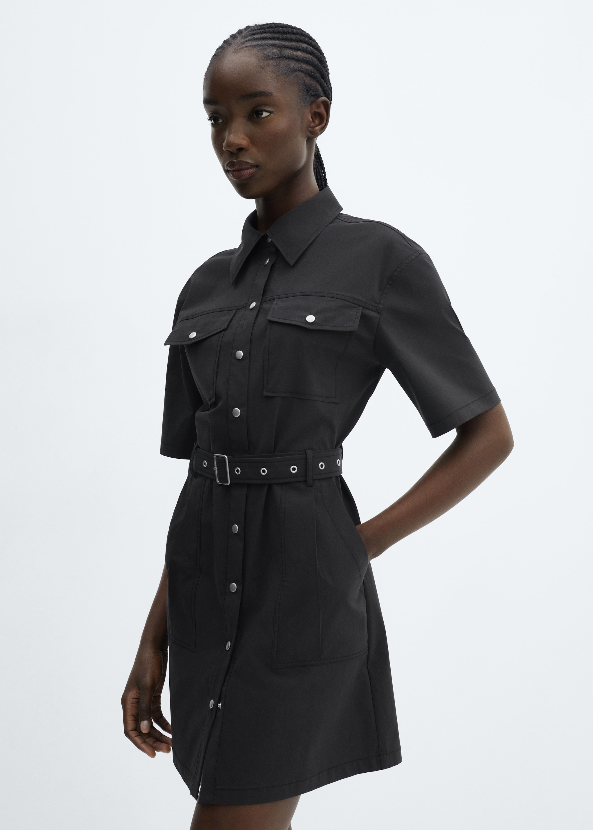 Belt shirt dress Women MANGO Japan