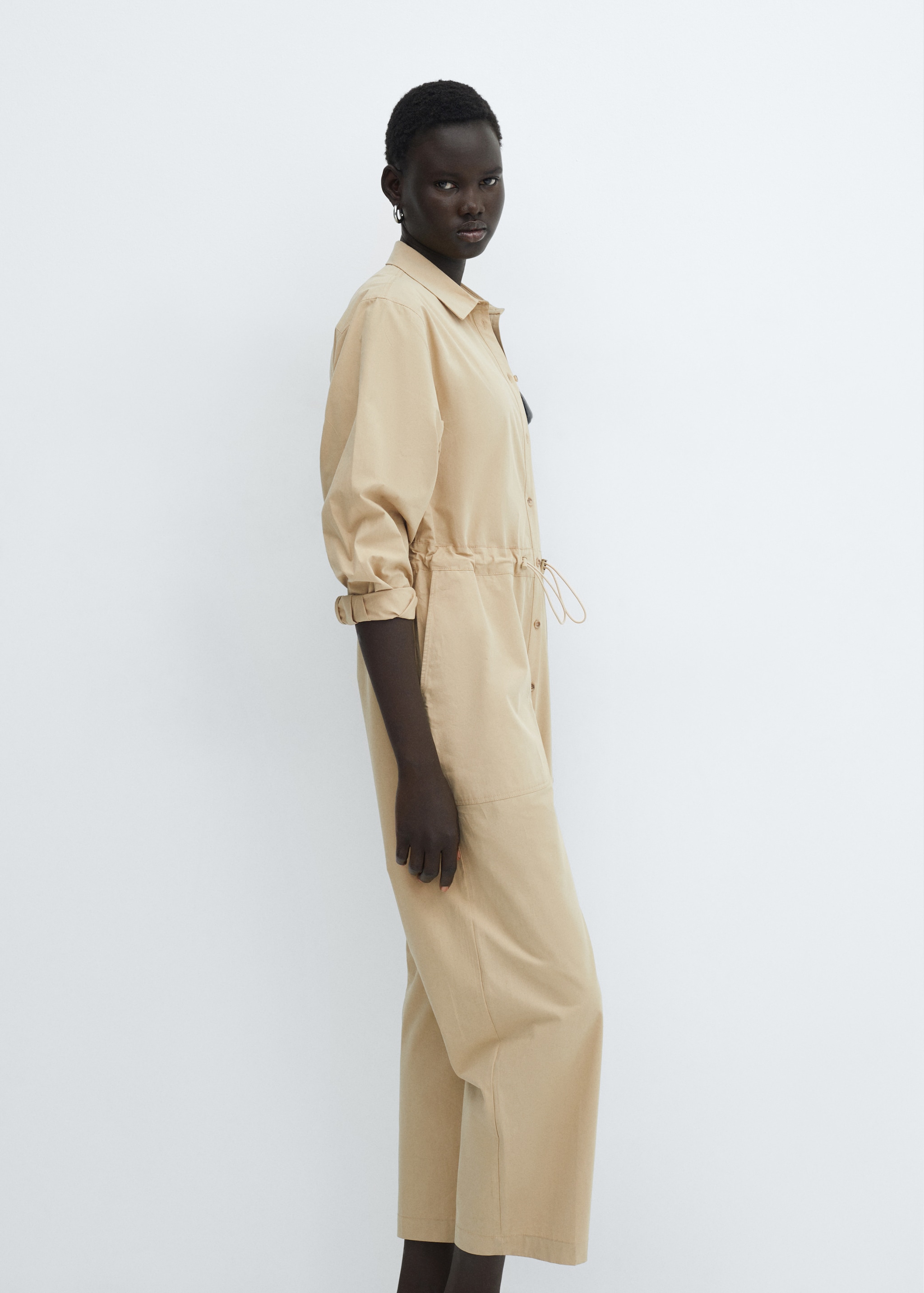 Buttoned long jumpsuit - Details of the article 2