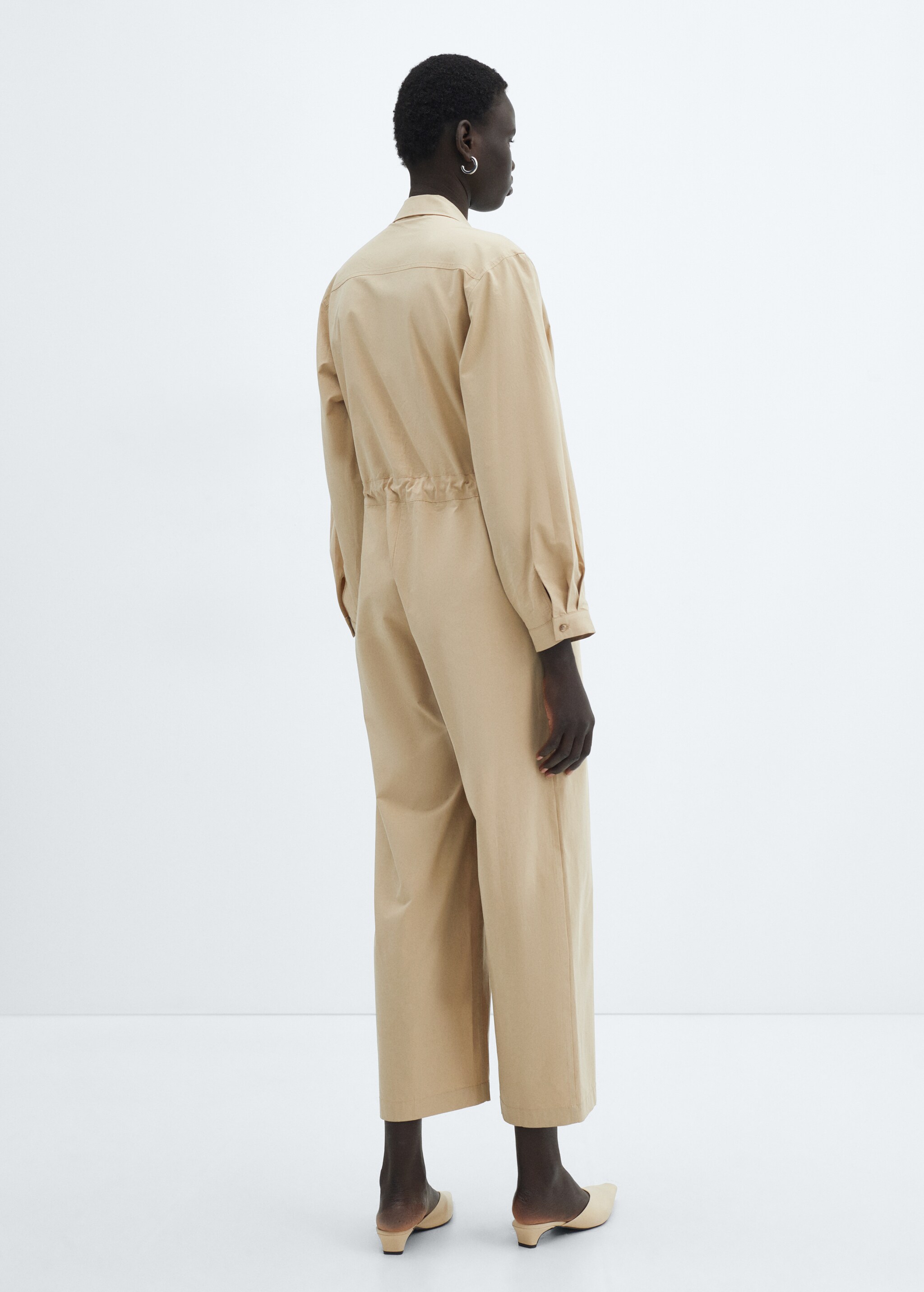 Buttoned long jumpsuit - Reverse of the article