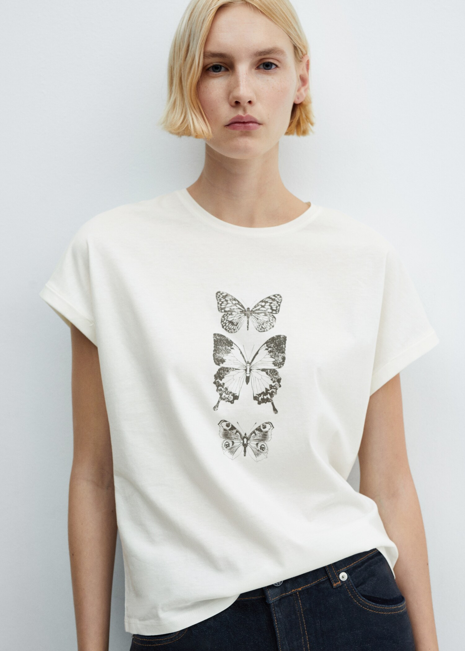 Printed cotton-blend t-shirt - Details of the article 1