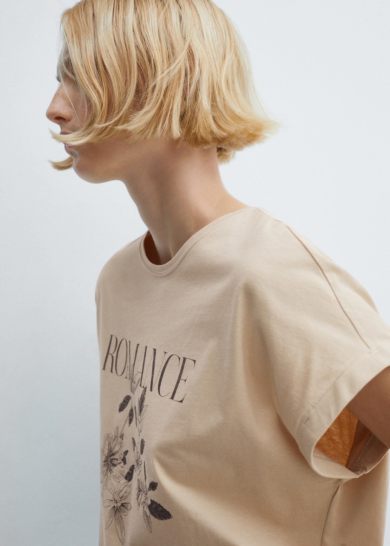Printed cotton-blend t-shirt - Details of the article 1