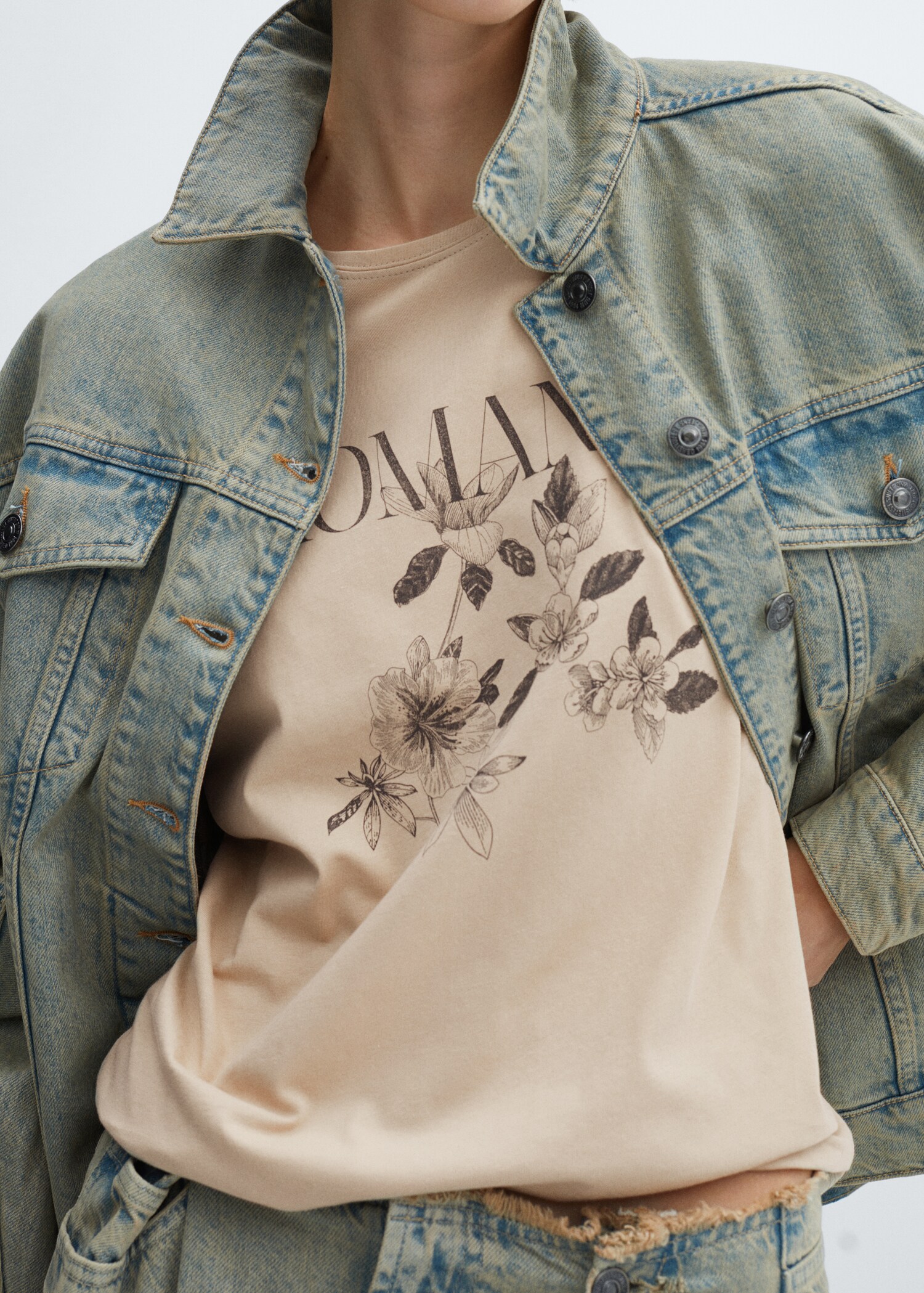Printed cotton-blend t-shirt - Details of the article 6