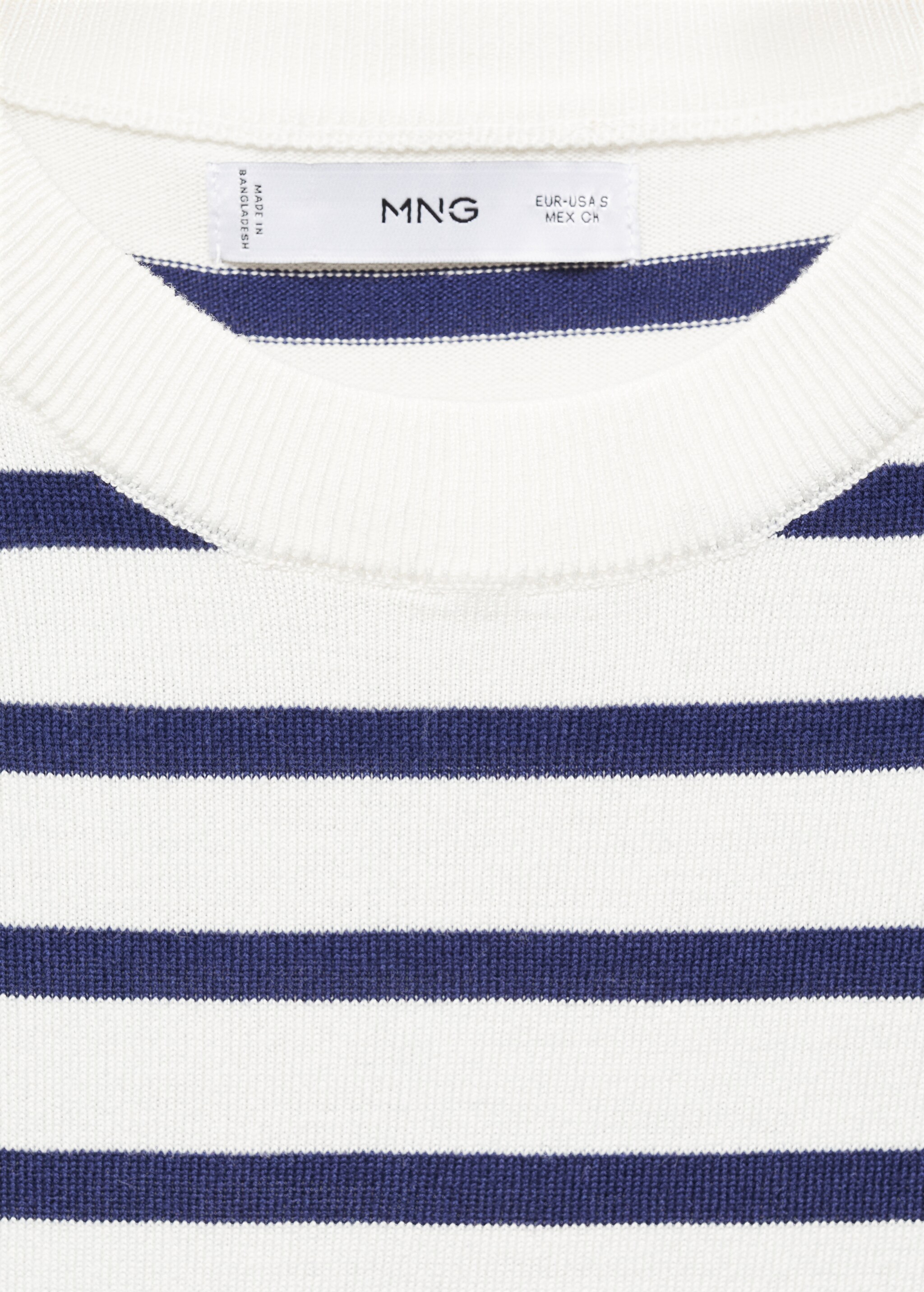 Striped short-sleeved sweater - Details of the article 8