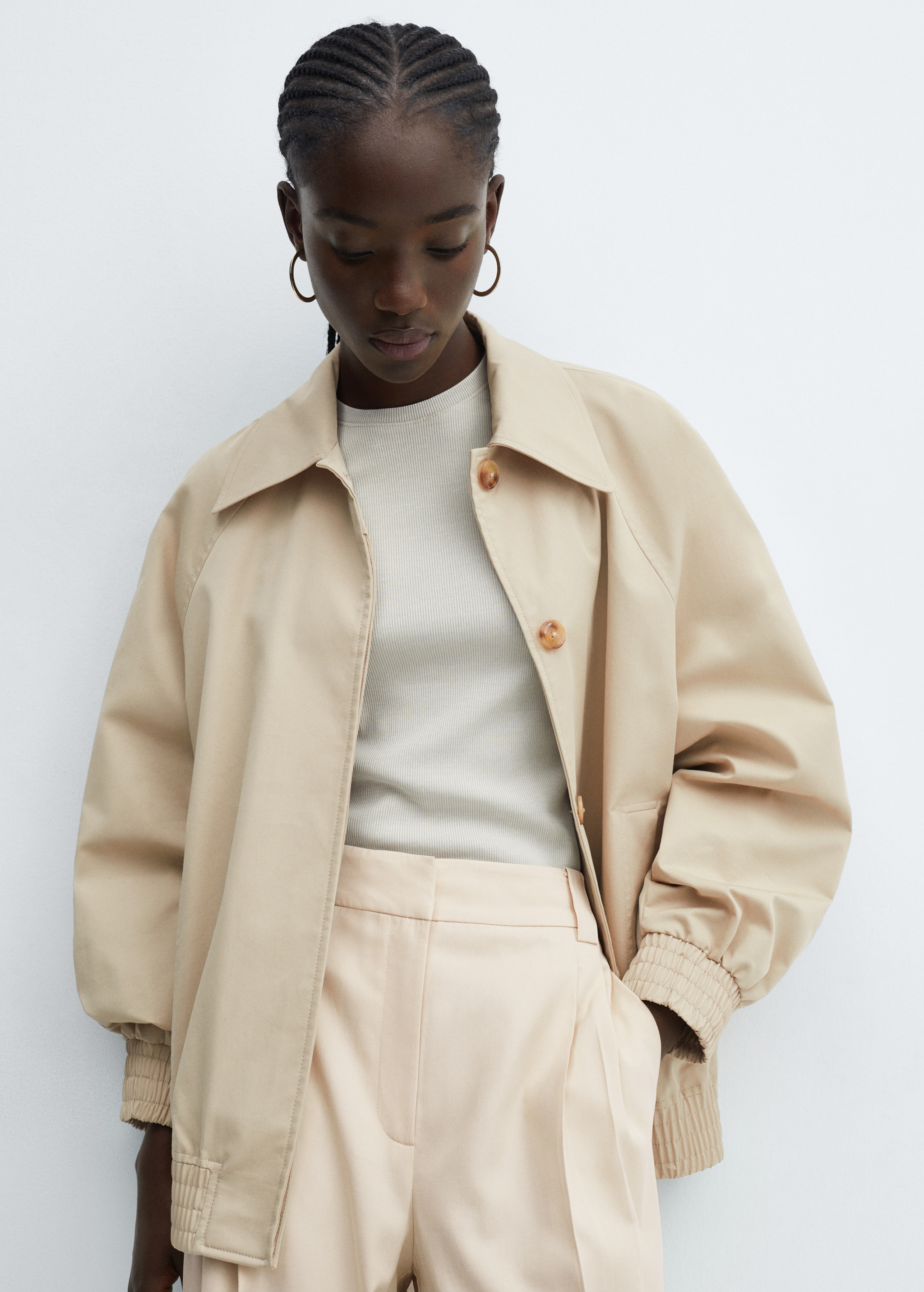 Bomber jacket with shirt collar Women MANGO Lebanon