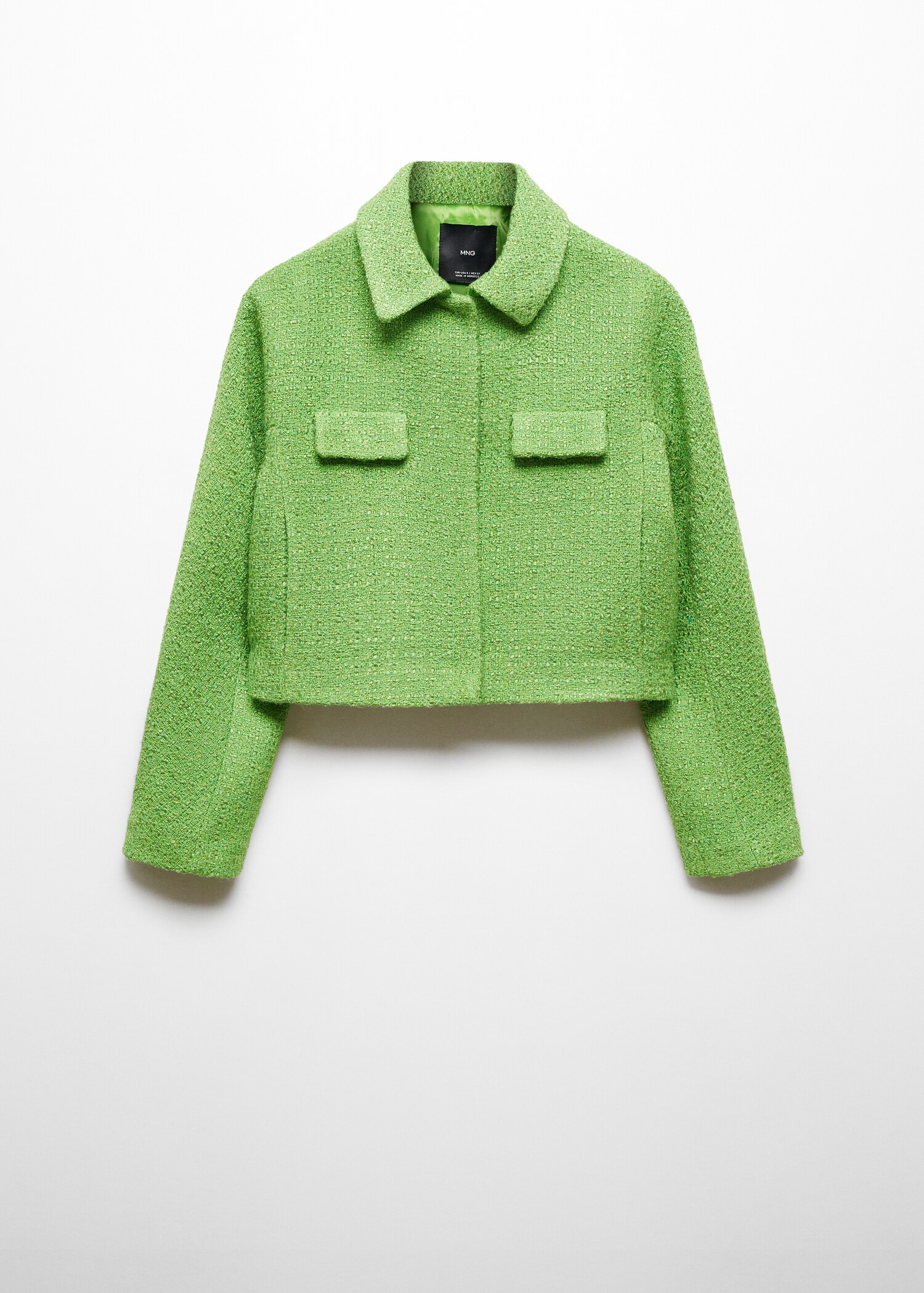 Veste crop tweed poches - Article sans modèle