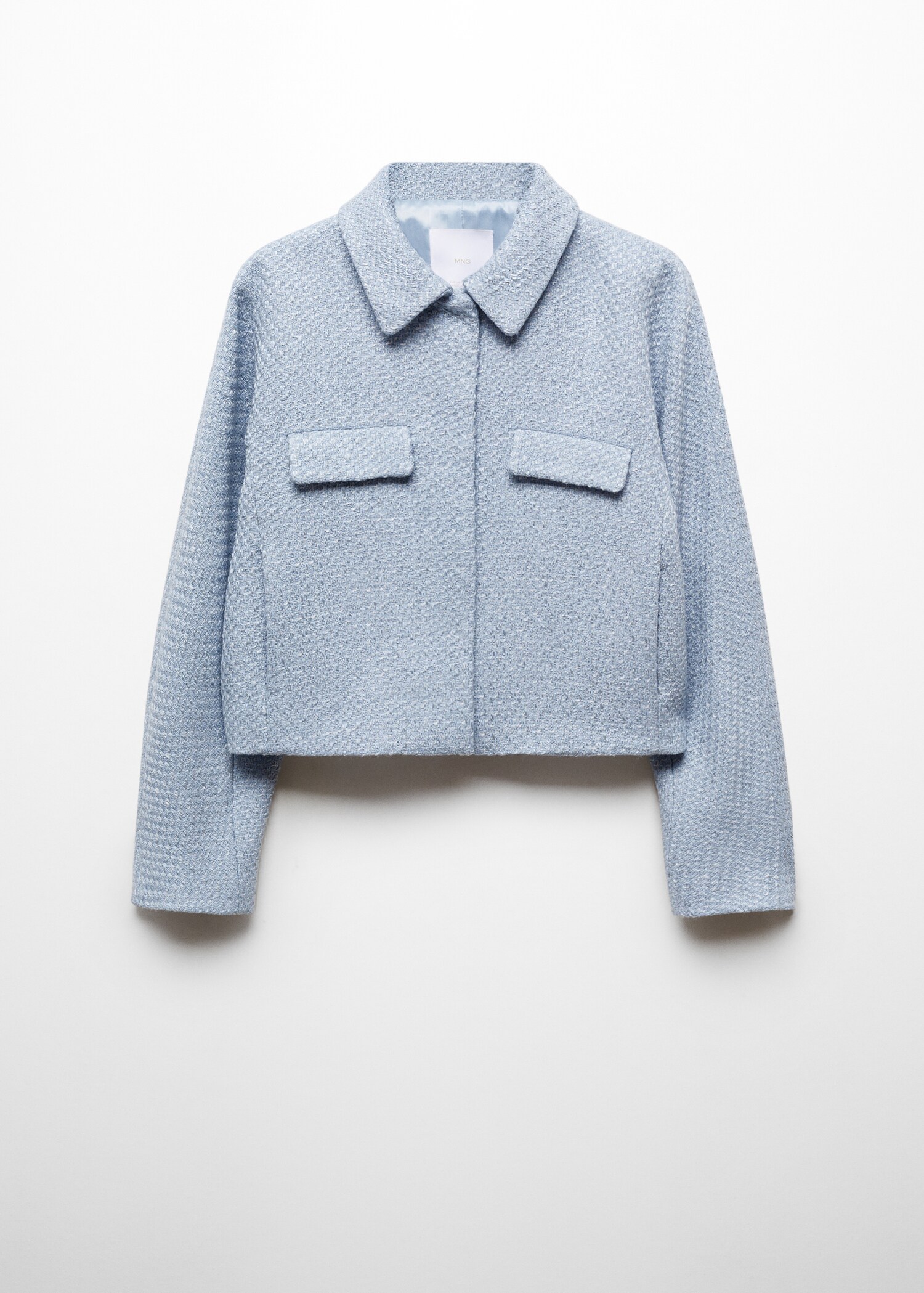 Veste crop tweed poches - Article sans modèle