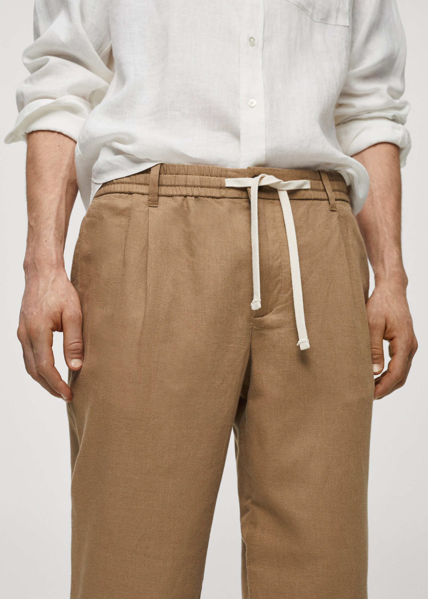 Pantalon slim fit lin cordon - Détail de l'article 1