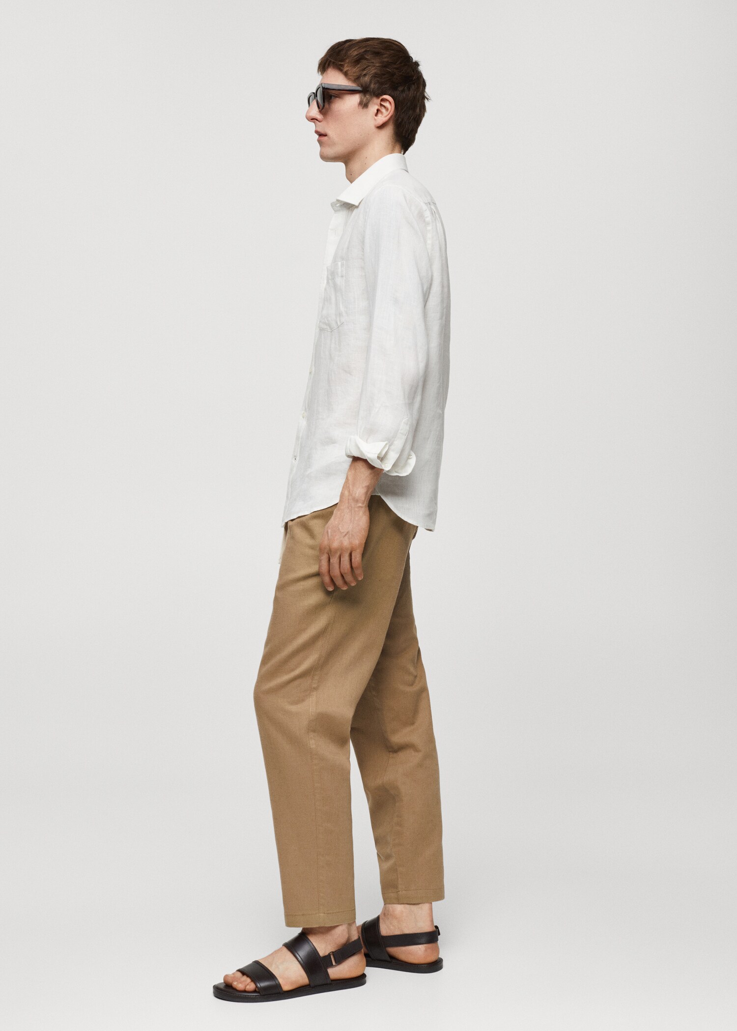 Pantalon slim fit lin cordon - Détail de l'article 2