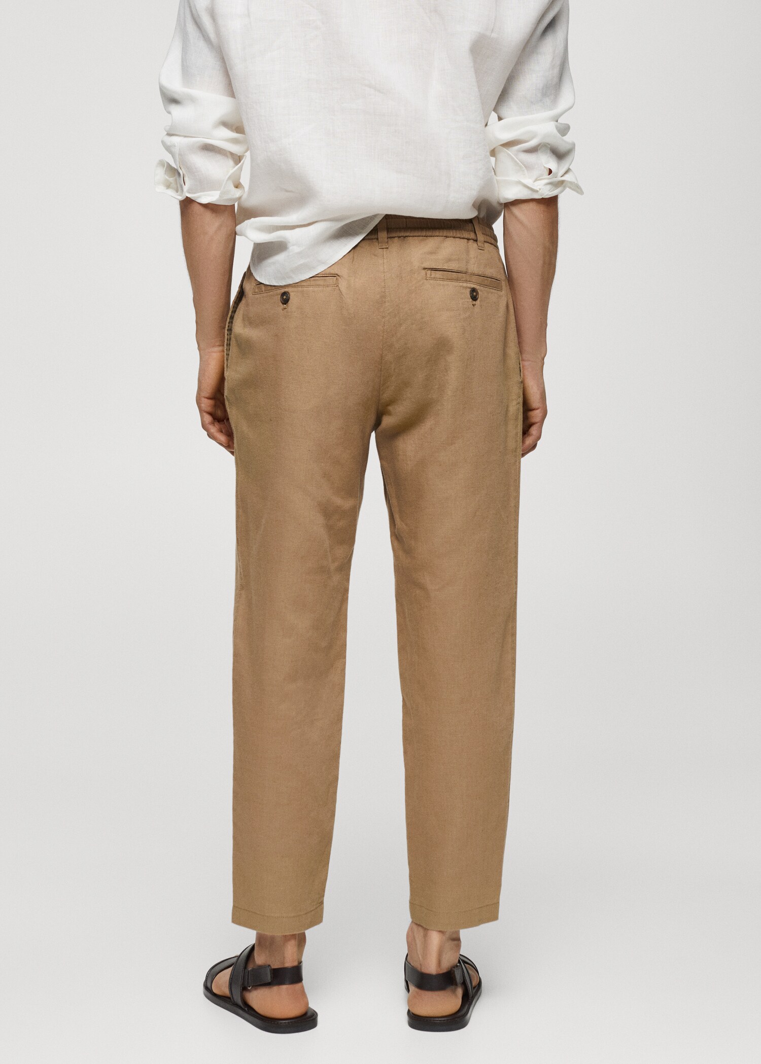 Pantalon slim fit lin cordon - Verso de l’article