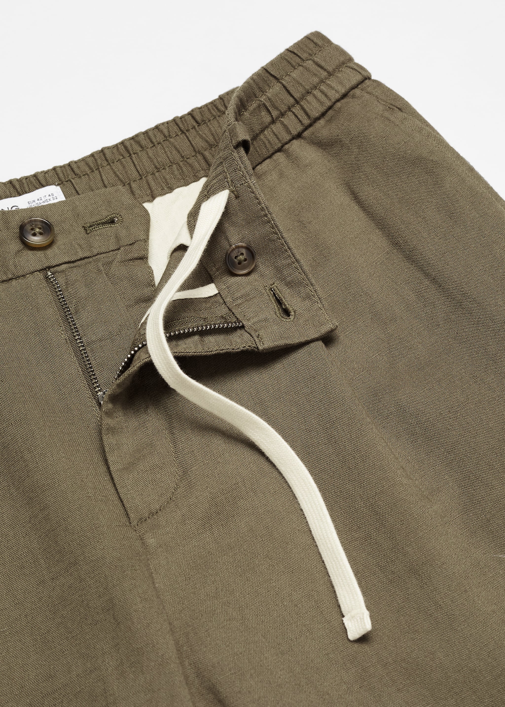 Slim-fit trousers with drawstring  - Details of the article 8