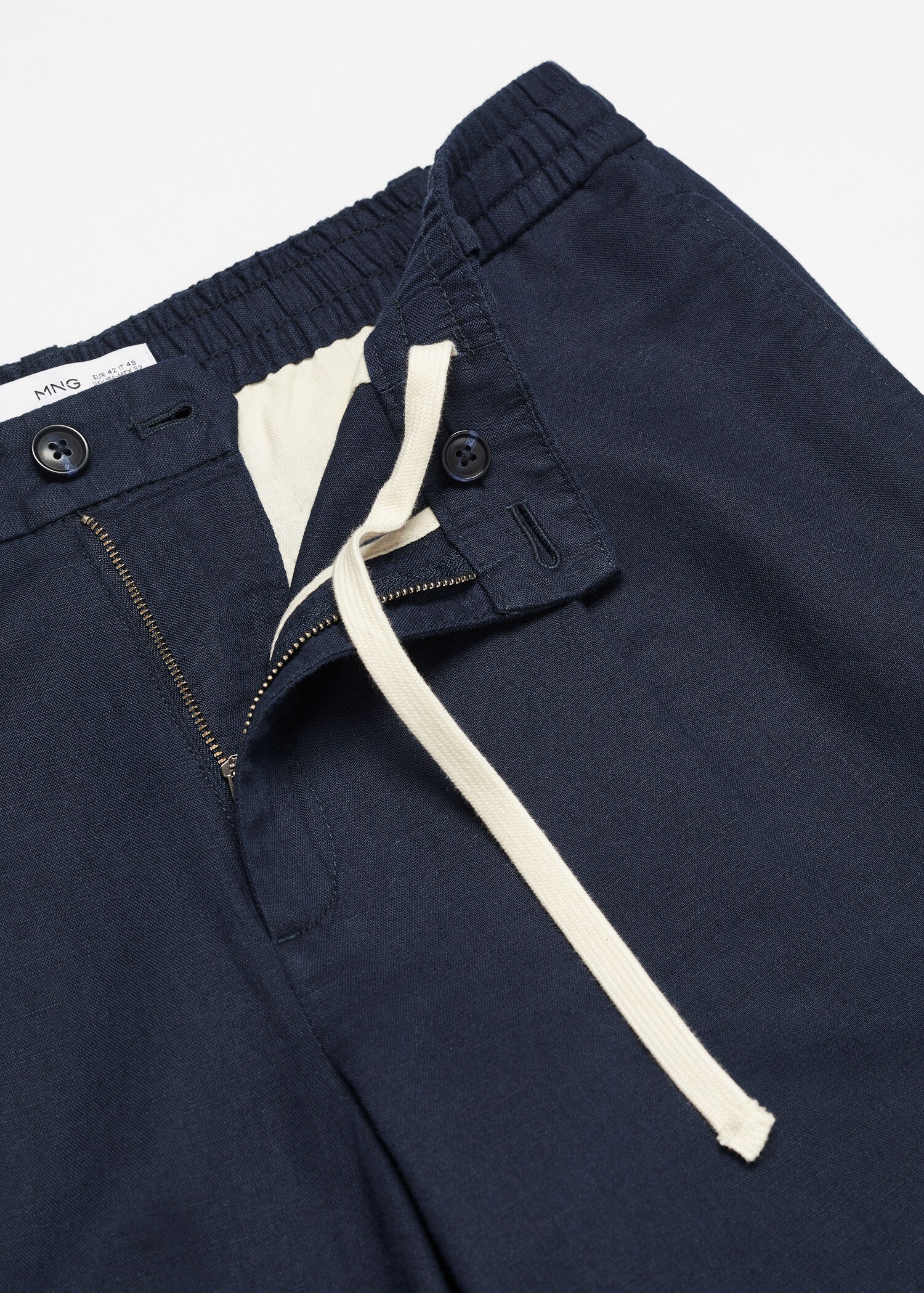 Pantalon slim fit lin cordon - Détail de l'article 8