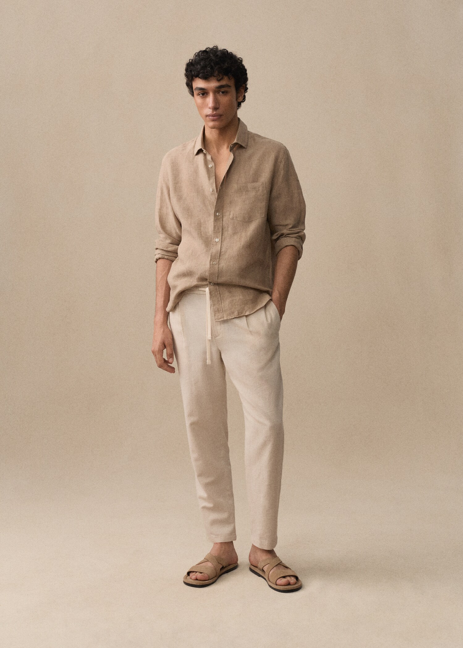 Chemise classic-fit 100 % lin - Détail de l'article 5