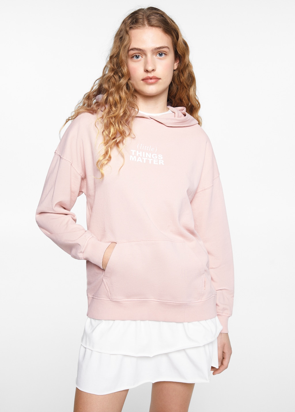 Mango Hoodie mit Schriftzug