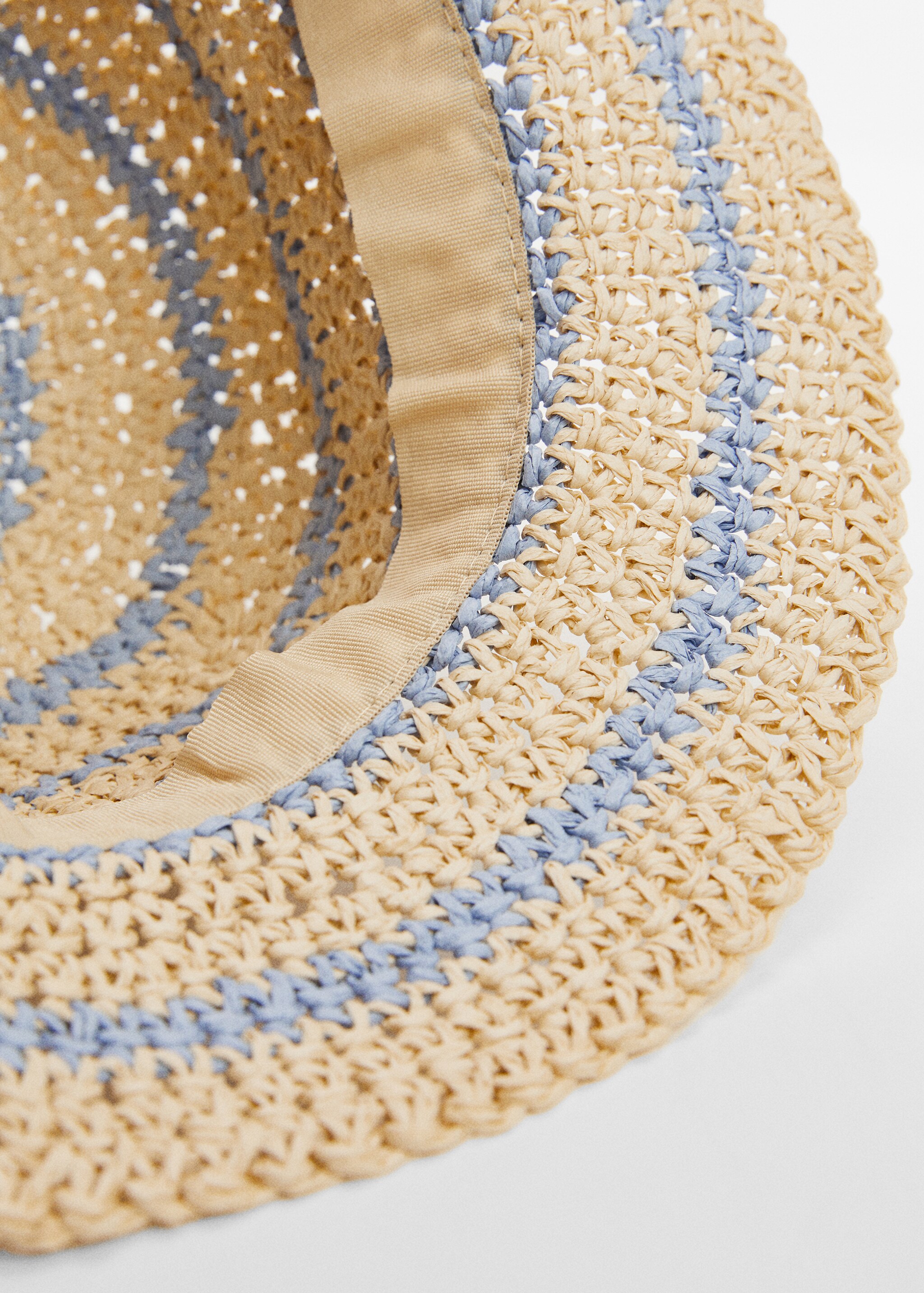 Bicolour straw hat - Details of the article 1