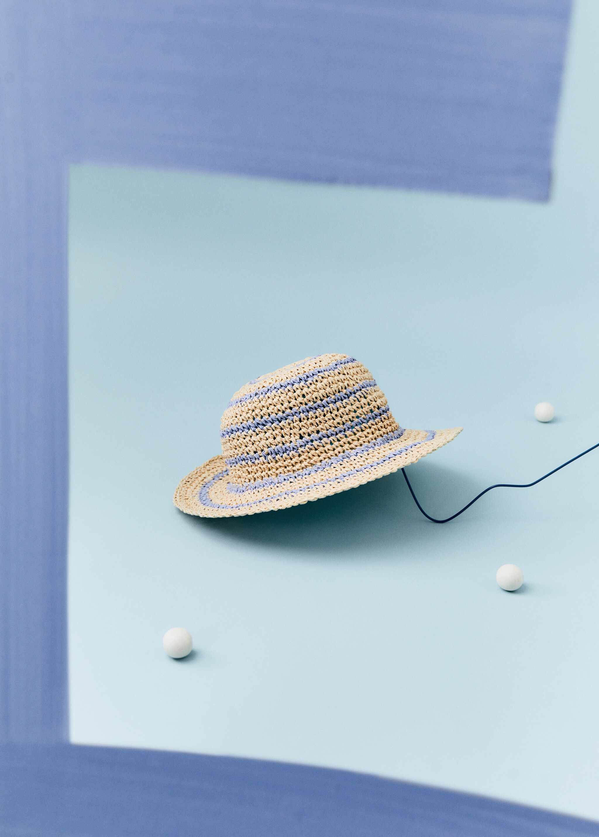 Bicolour straw hat - Details of the article 6
